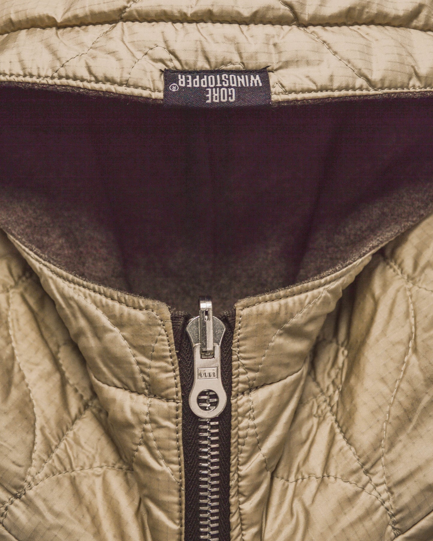 Gore Windstopper Reversible Onion Quilted Liner Military Liner Style Brown Beige Jacket (M~L)