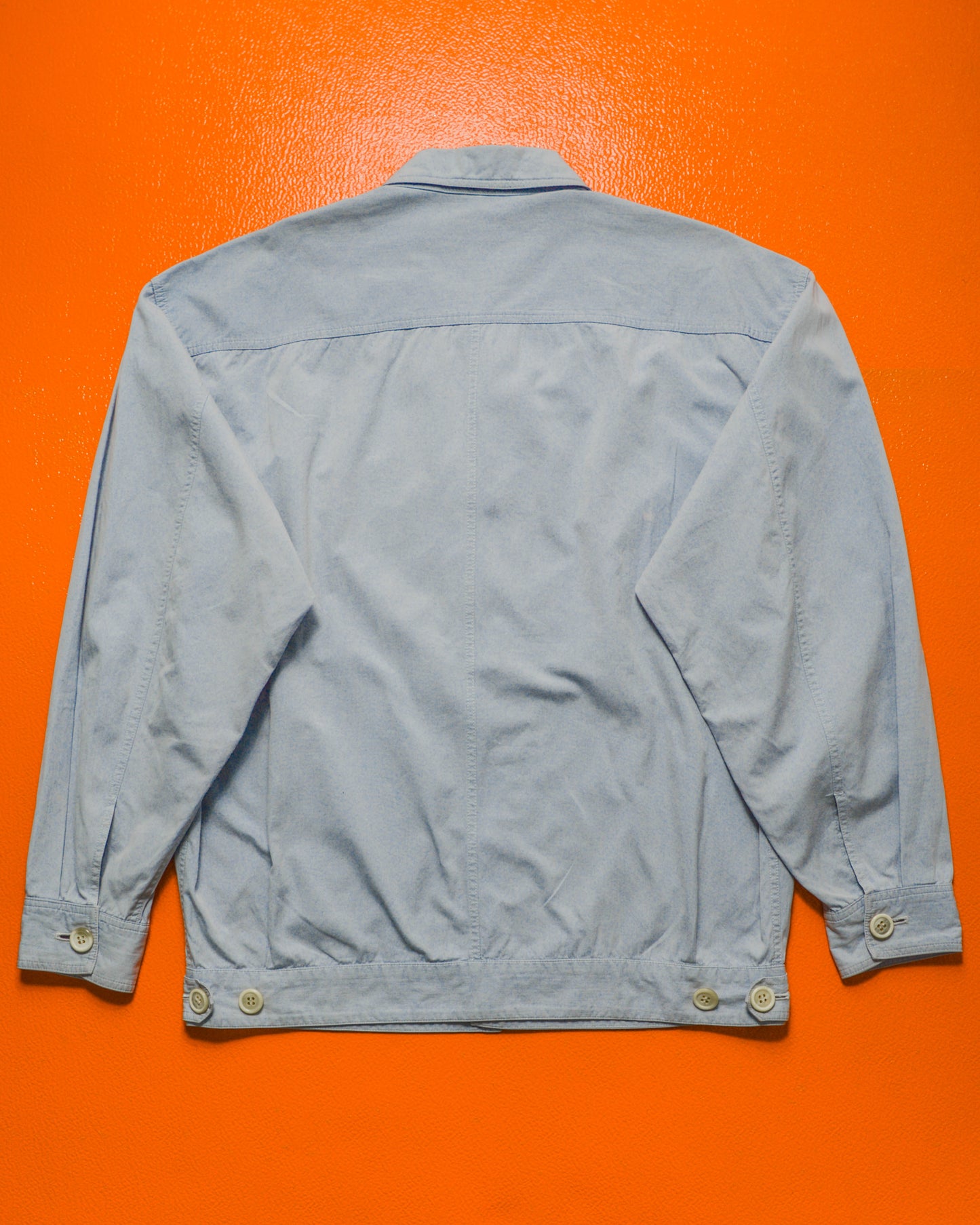 90s Pale Blue Relaxed Boxy Light Work Jacket (M)