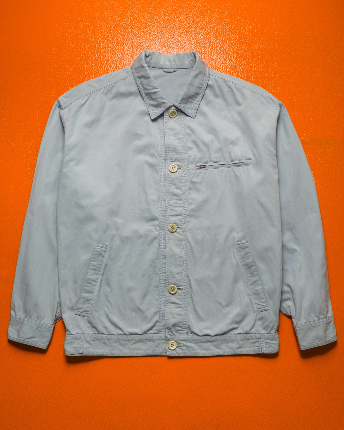 90s Pale Blue Relaxed Boxy Light Work Jacket (M)