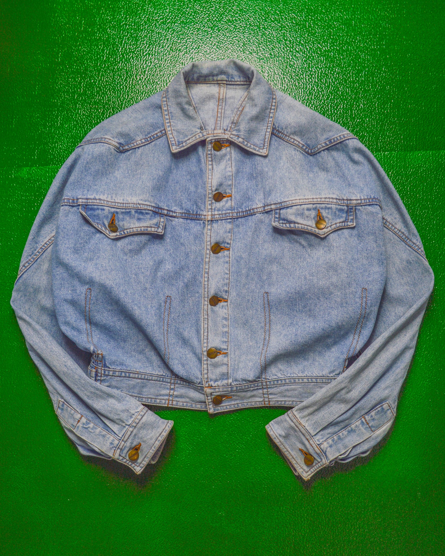 90s Cropped Balloon Denim Jacket (~S~)