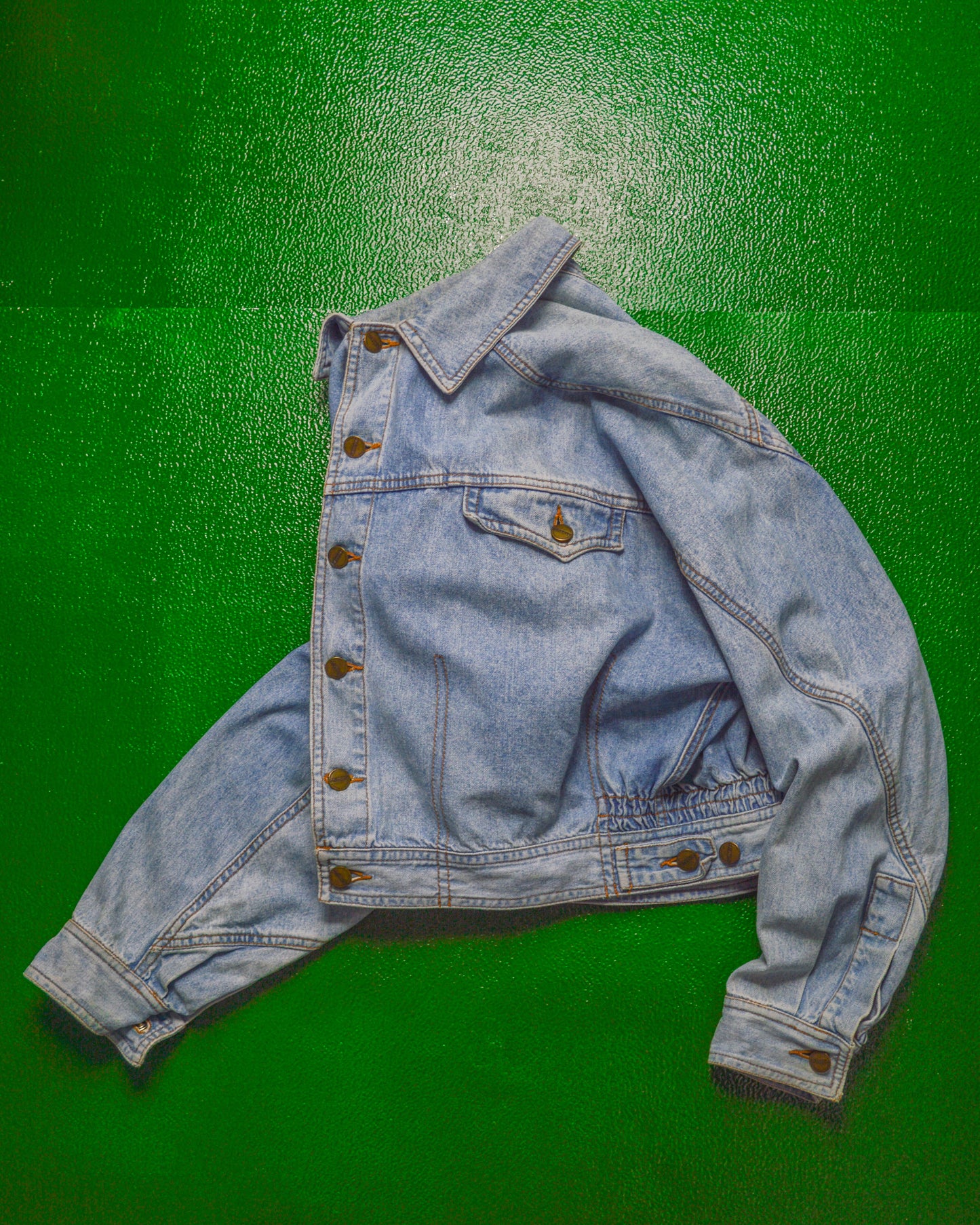 90s Cropped Balloon Denim Jacket (~S~)