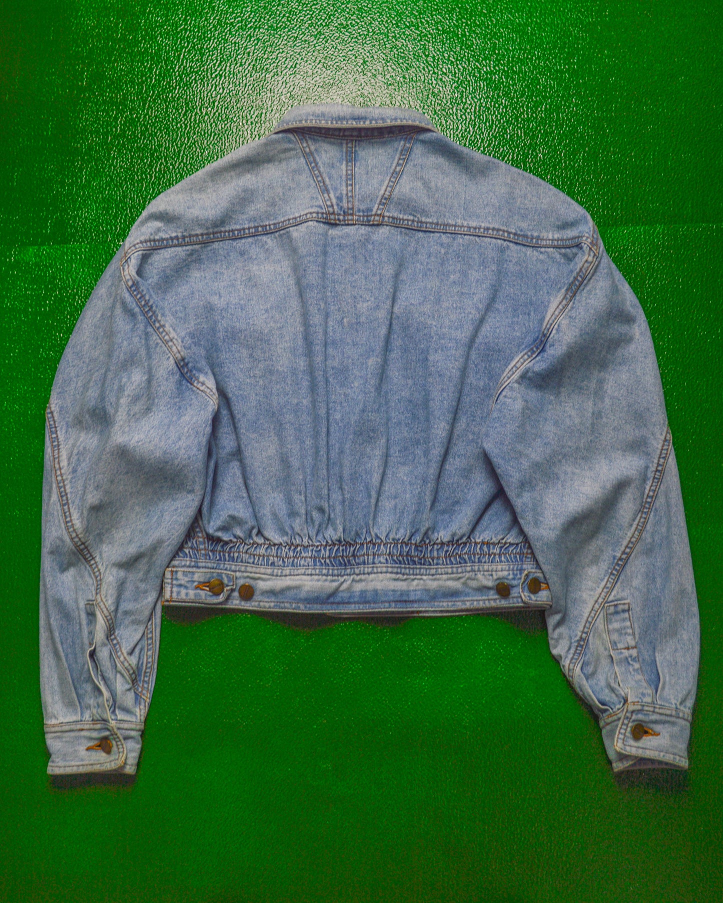 90s Cropped Balloon Denim Jacket (~S~)