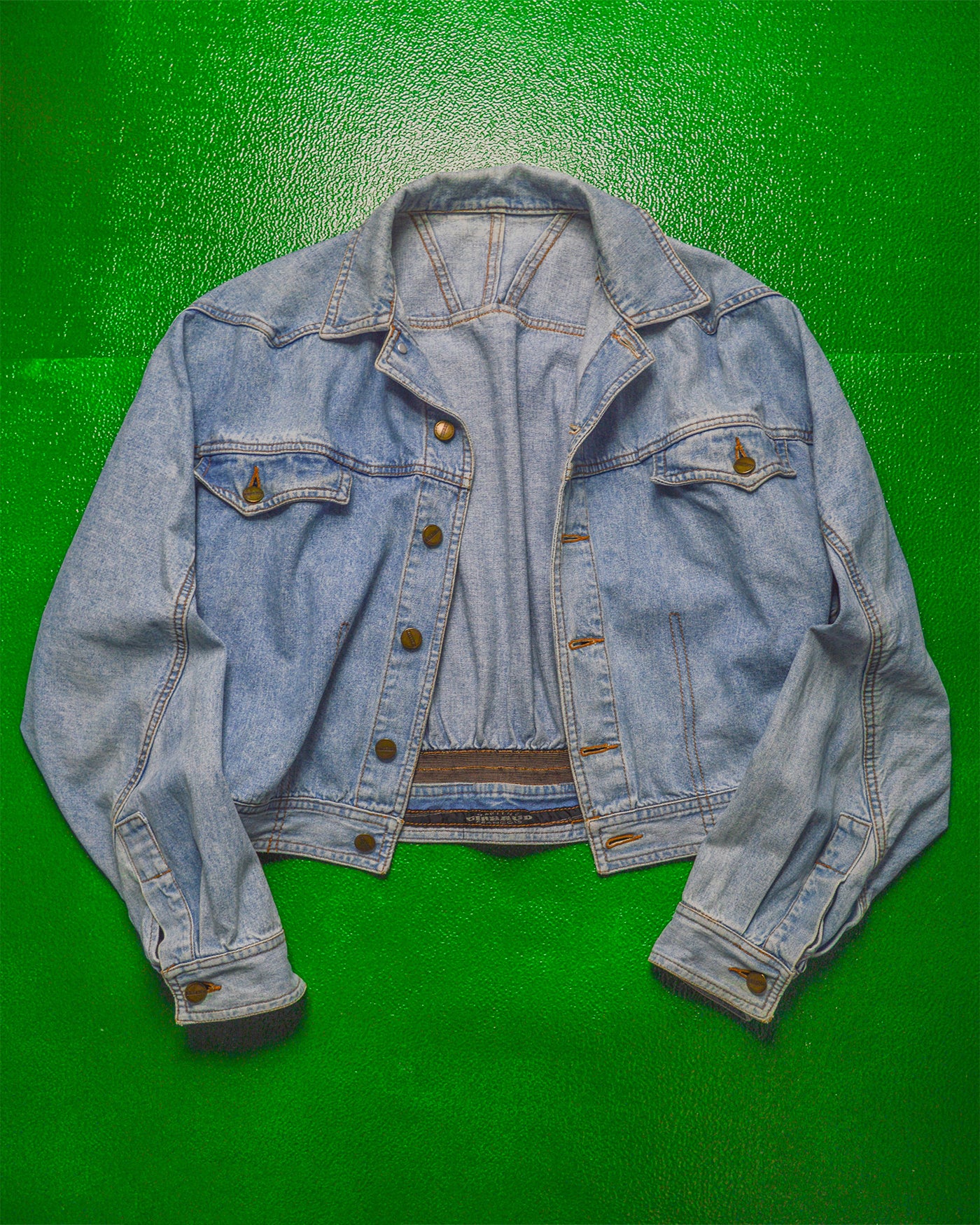 90s Cropped Balloon Denim Jacket (~S~)