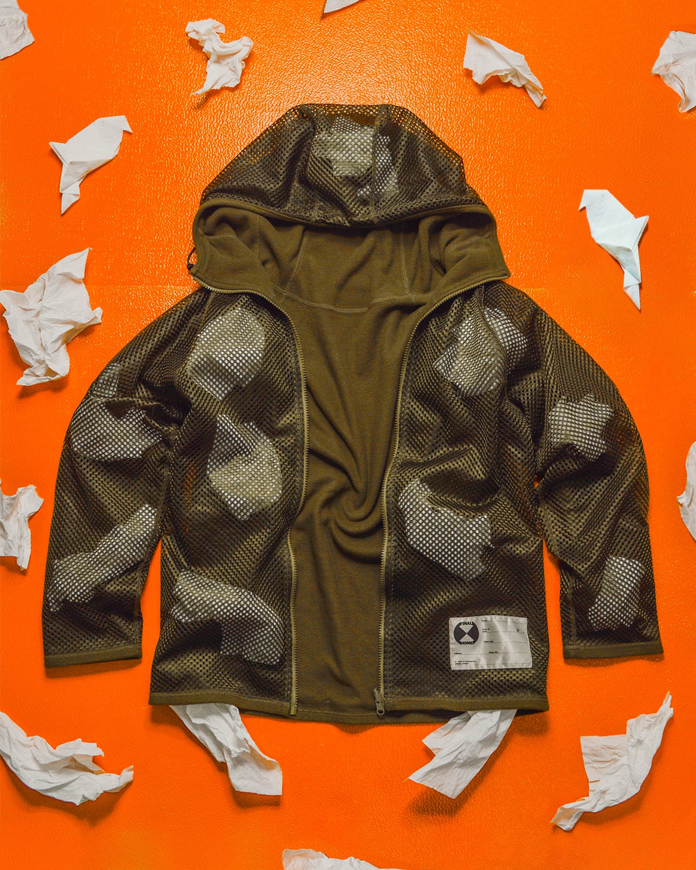 Autumn 1999 Mesh Skin Layer Fleece Olive Zip Up (S~M)