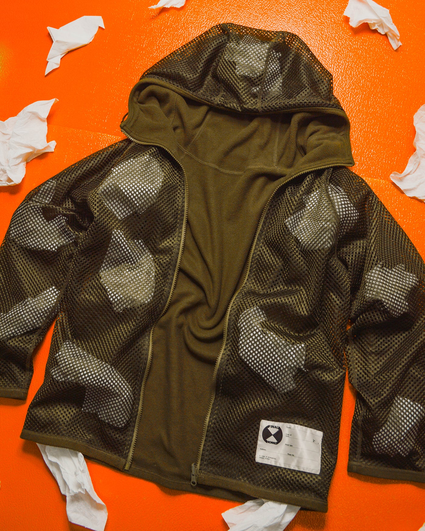 Autumn 1999 Mesh Skin Layer Fleece Olive Zip Up (S~M)