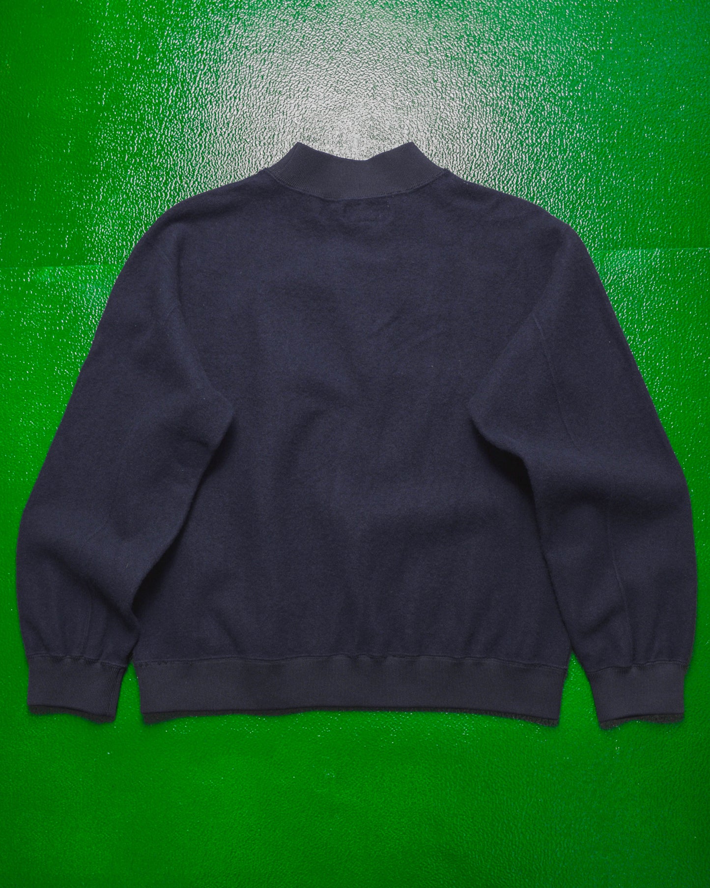 Navy Wool Spell-out Applique Mockneck Jumper (~S~)