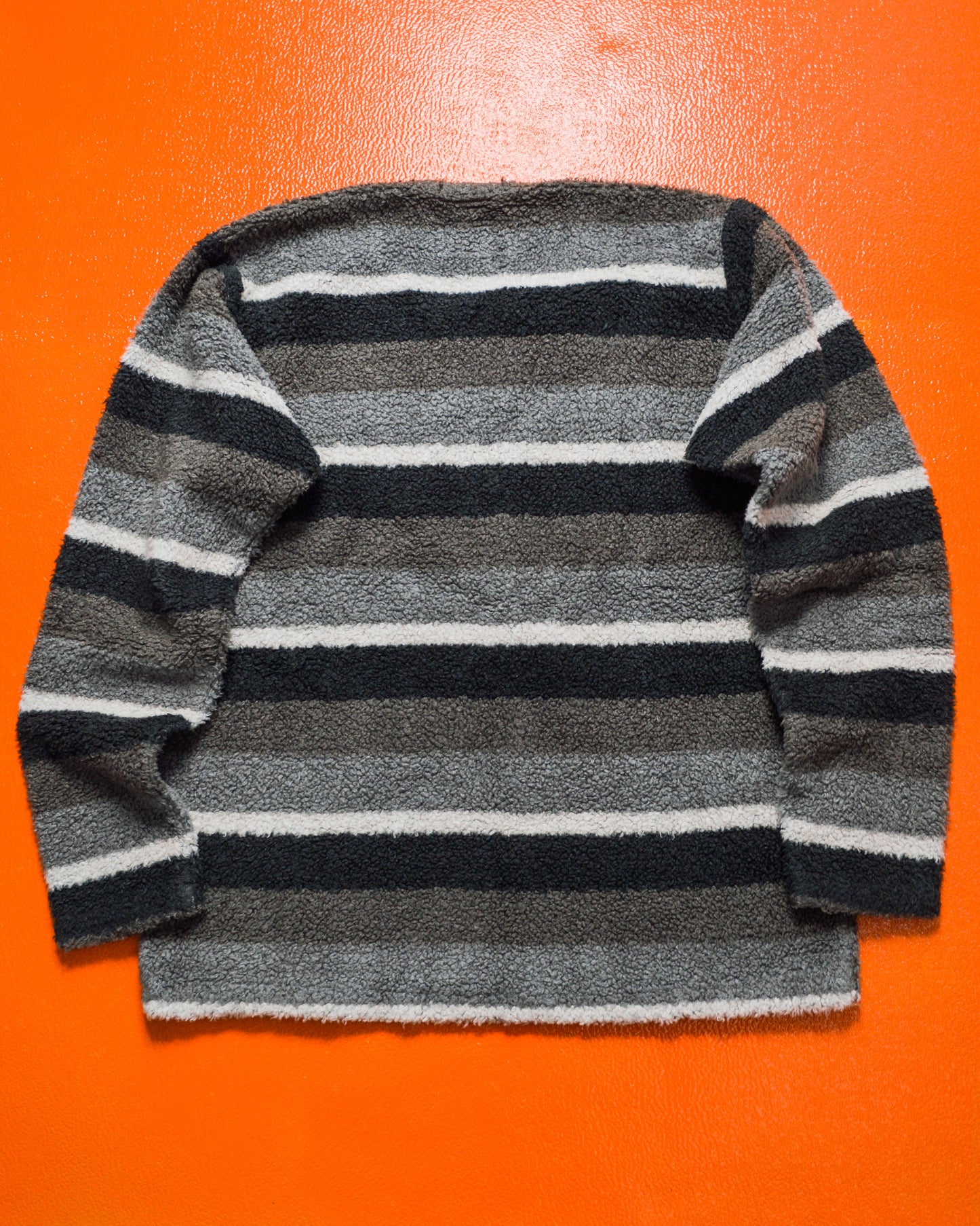 2003 Greyscale Fleece Striped Jumper (M)