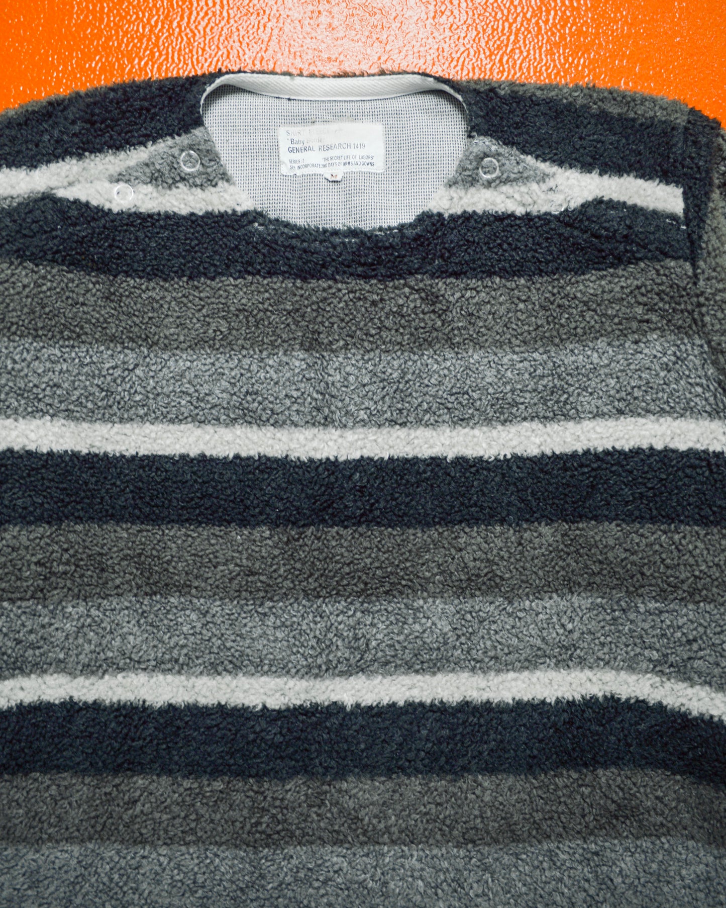 2003 Greyscale Fleece Striped Jumper (M)