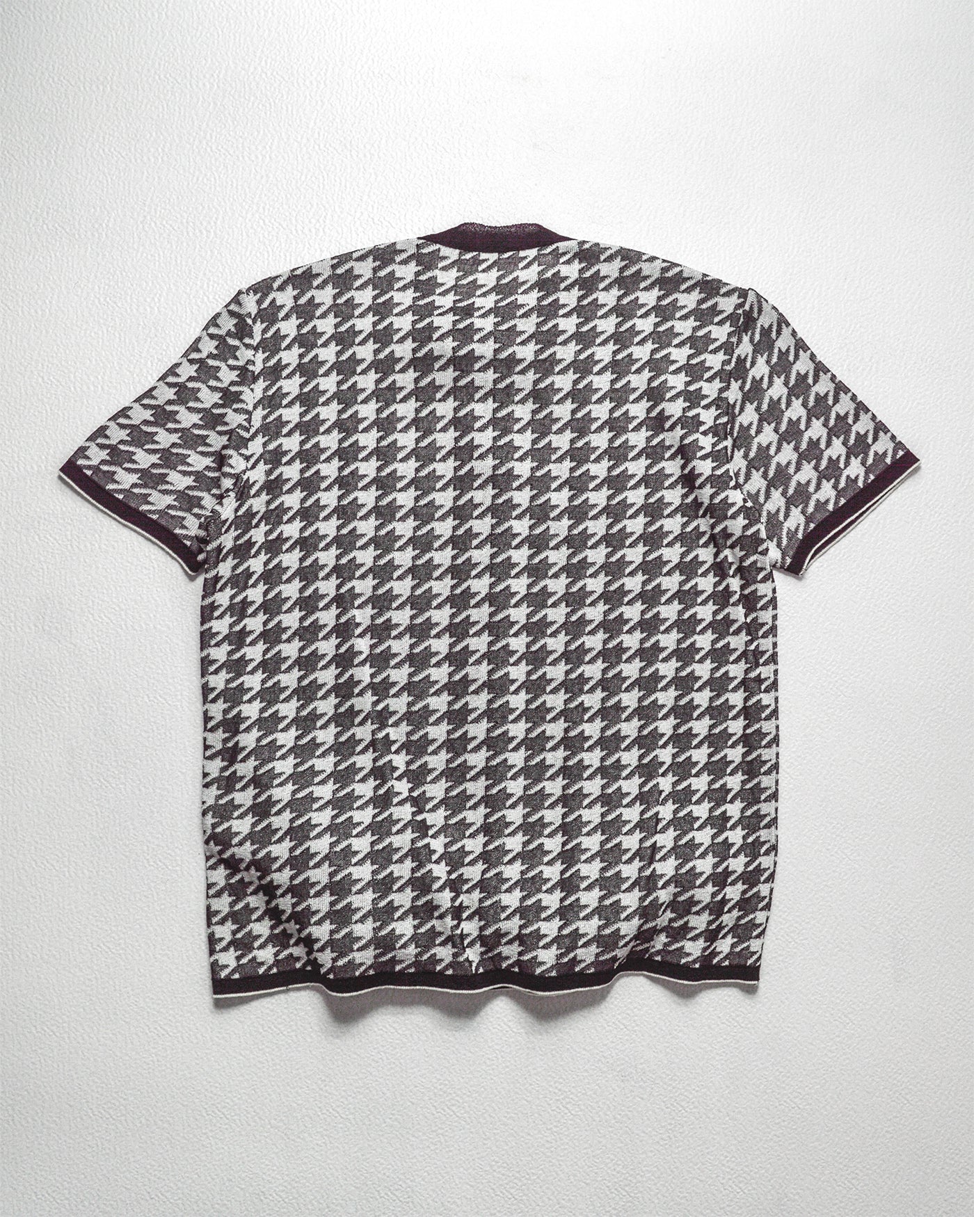2000 Herringbone Pattern Button Up Blouse Top
