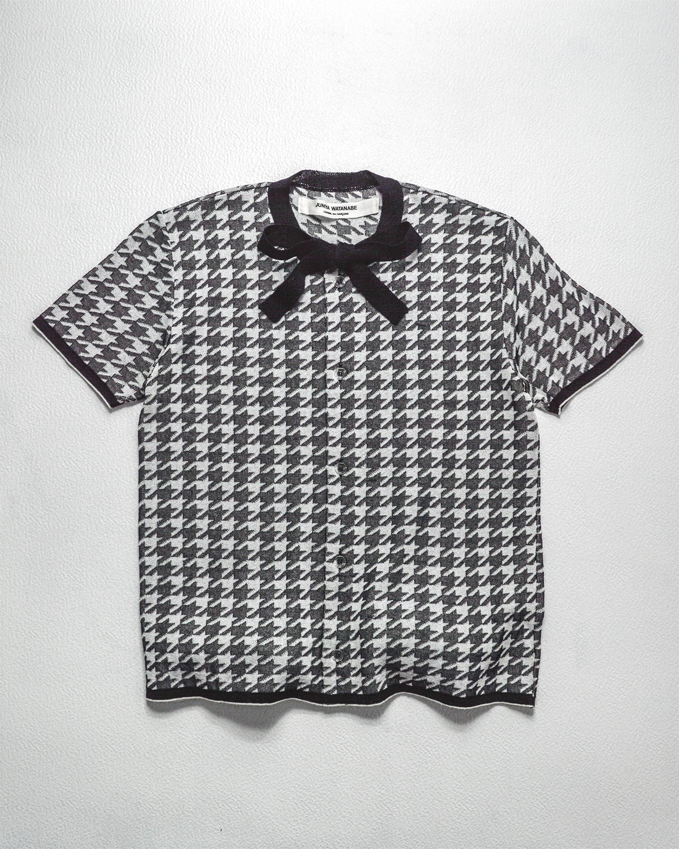2000 Herringbone Pattern Button Up Blouse Top