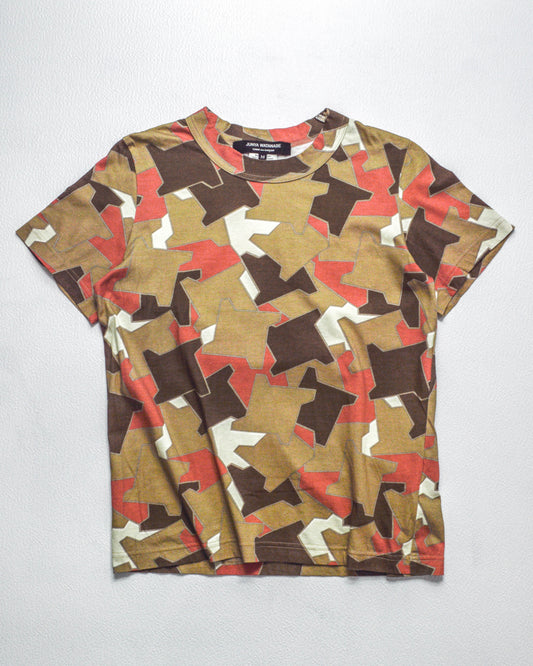 2017 Brown Coral Puzzle / Tile Print T-shirt (M)