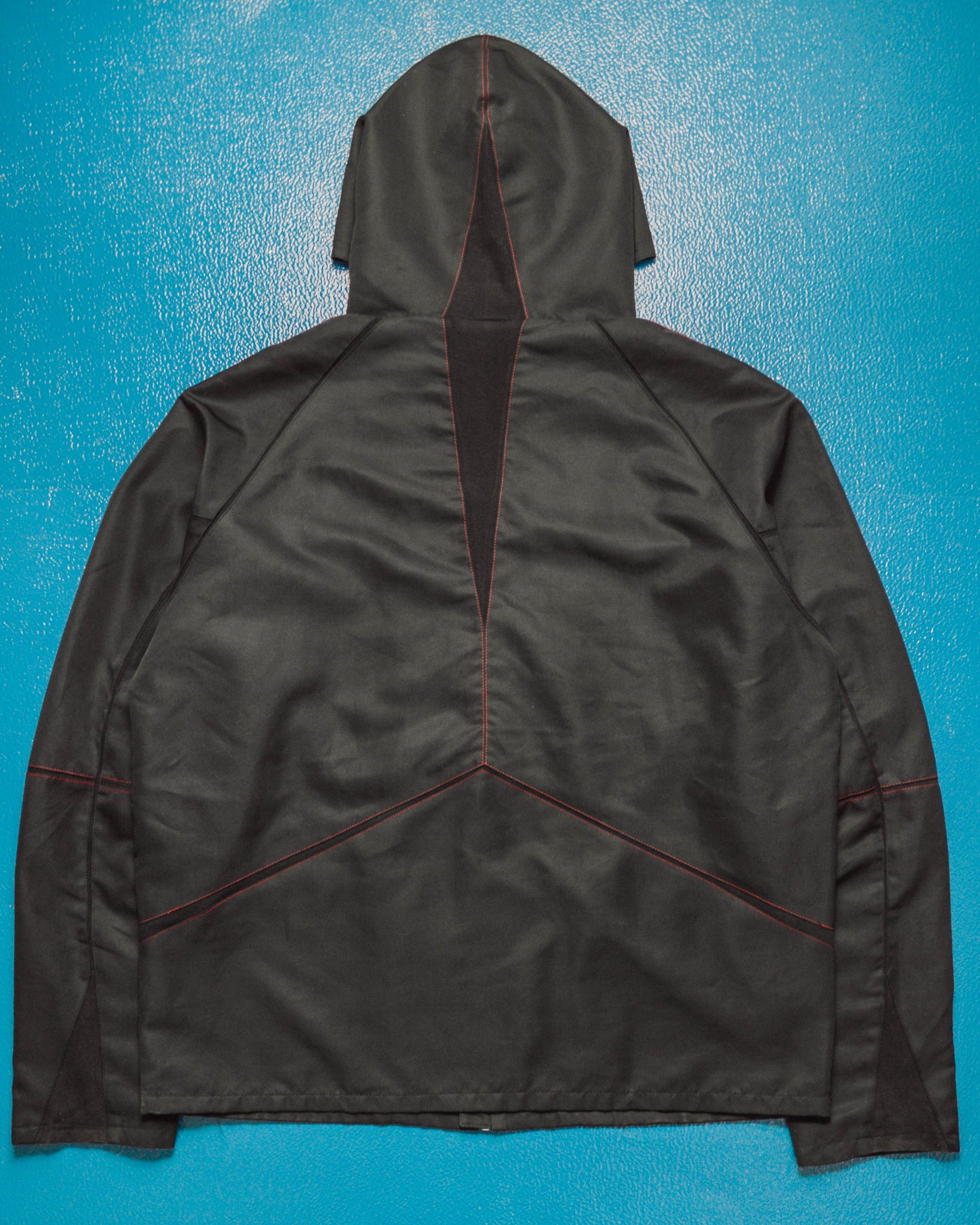 Engineered Jeans Futuristic Tectonic Hooded Panelled Track Top / Jacket (L~XL)
