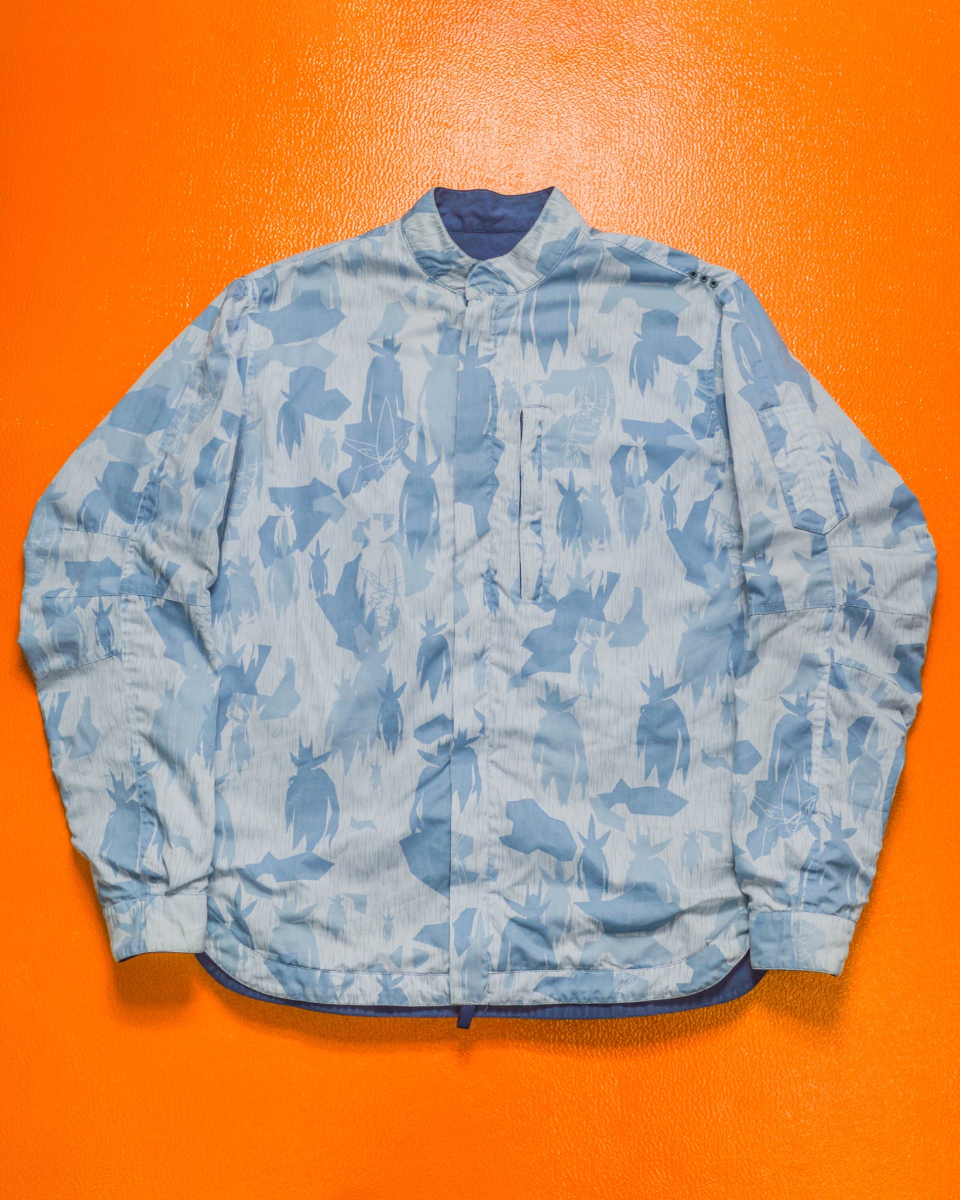 FUTURA AW01 Reversible "Pointman" Rain "Splinter" Camo Blue Jacket (M)