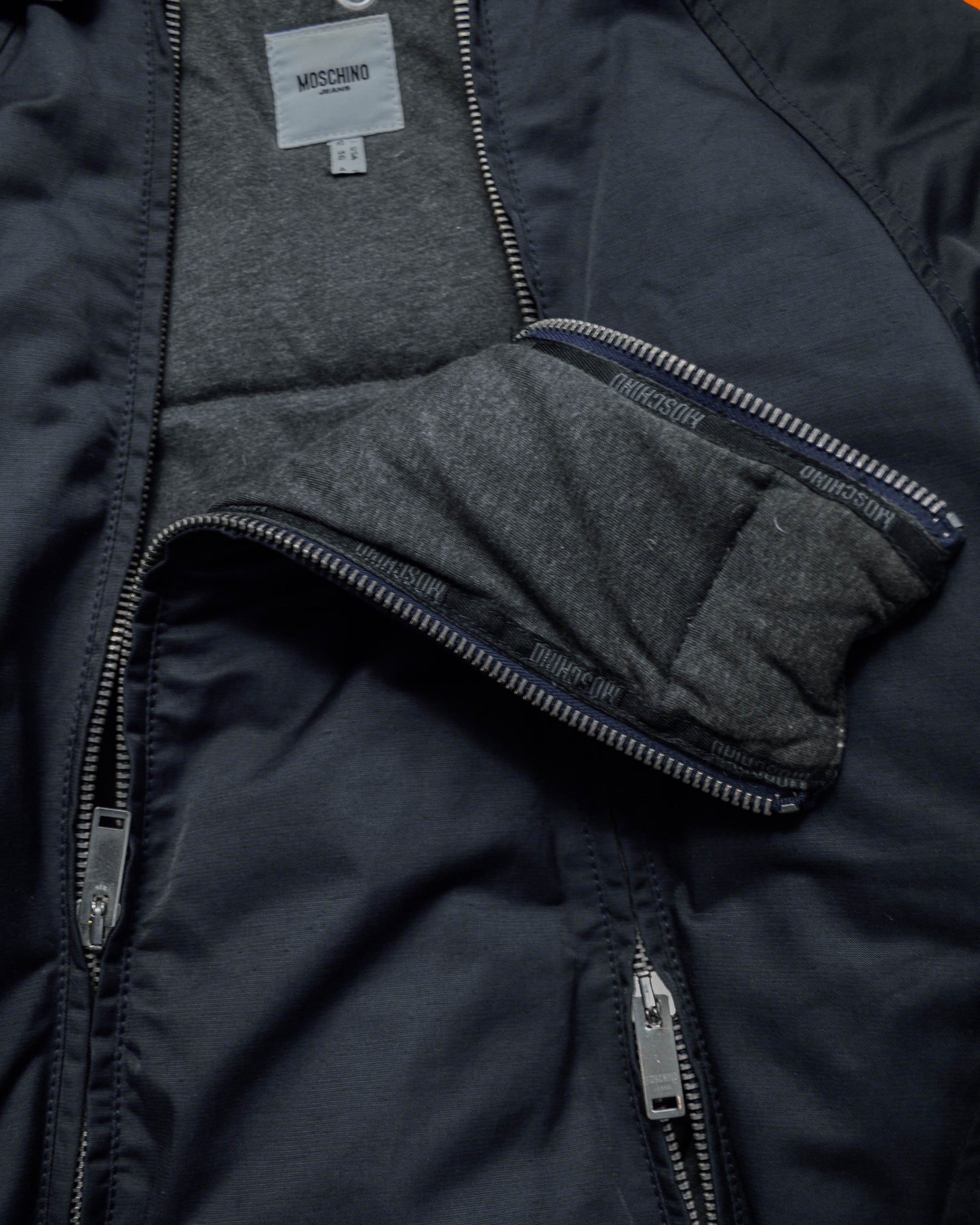 Early 2000s Goose Down Dual Zipper Deep Navy Puffer Jacket (~M~)