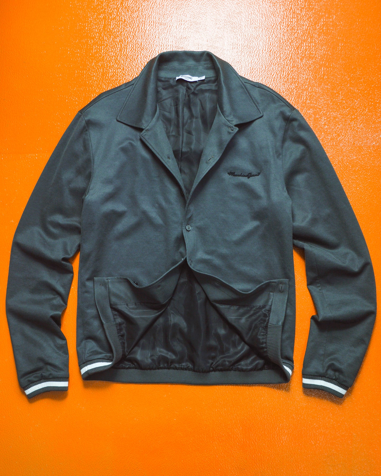 Mid 2000s Button Up Lined Polo Jacket (S~M)