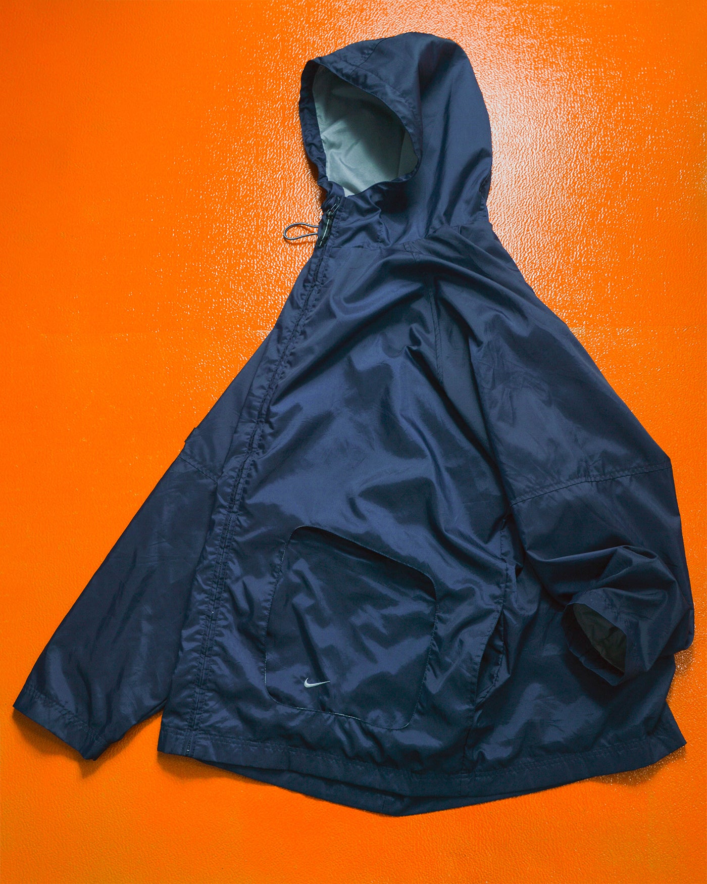 Fall 2000 Egg Cell Style Nylon Navy Windbreaker Jacket (XL)