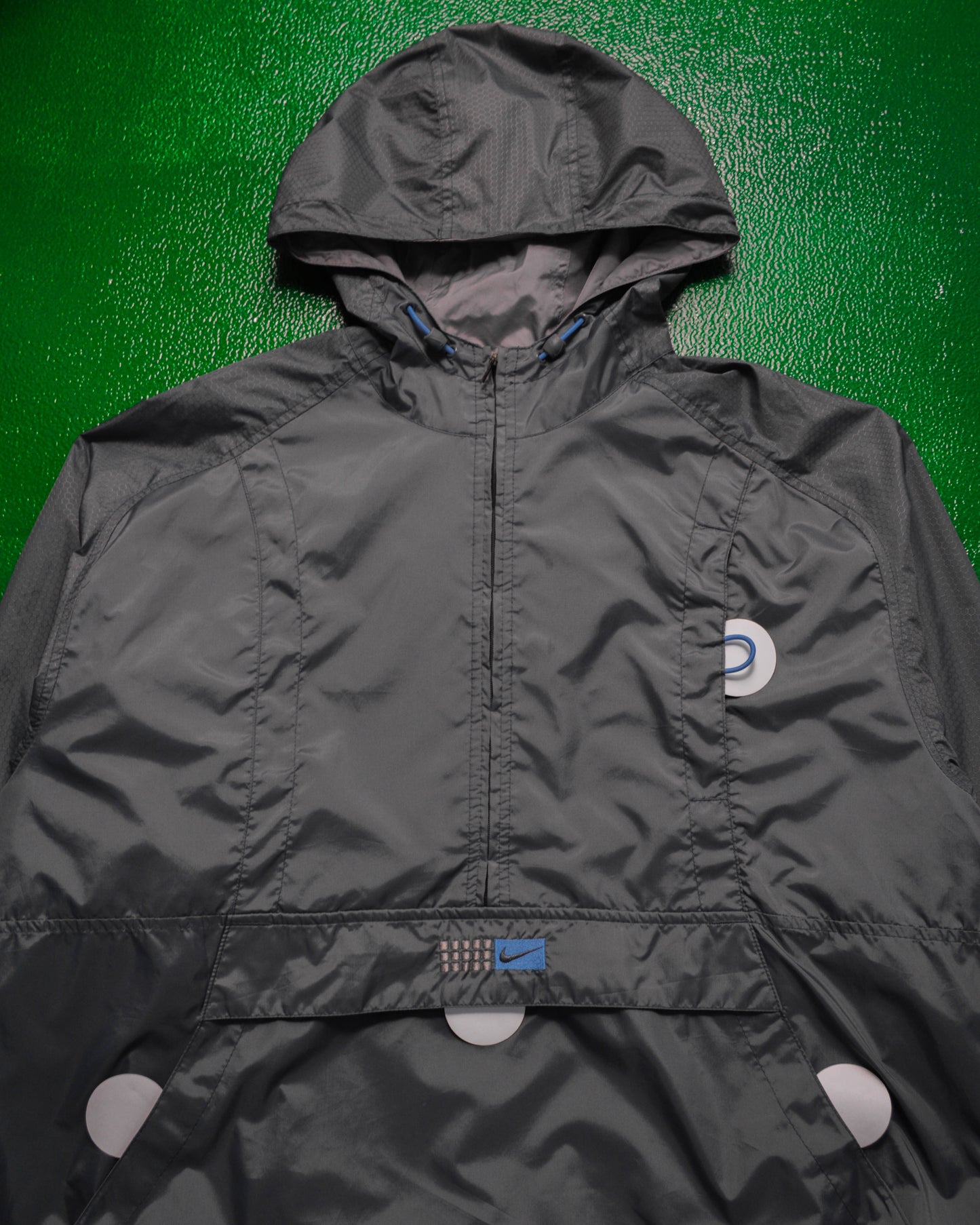 Fall 2001 Hex Nylon Panelled Pullover Quarter Zip Anorak Jacket (L)