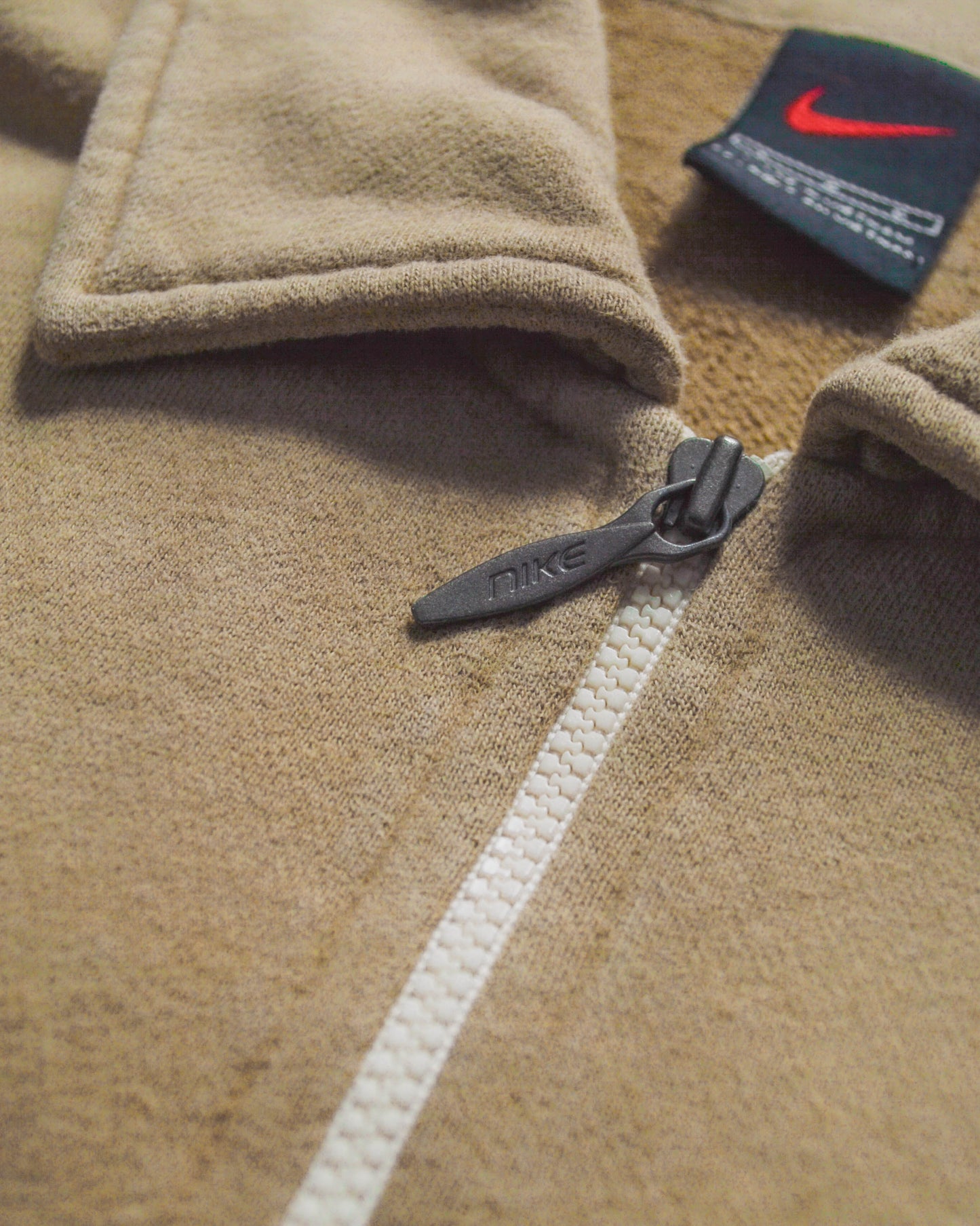Spring 2000 Tan Quarter Zip Minimal Striped Rugby / Jumper (~M~)