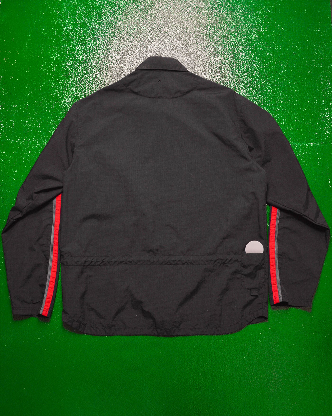 Spring 2002 Red Striped Zip Up Nylon Shirt (~L~)