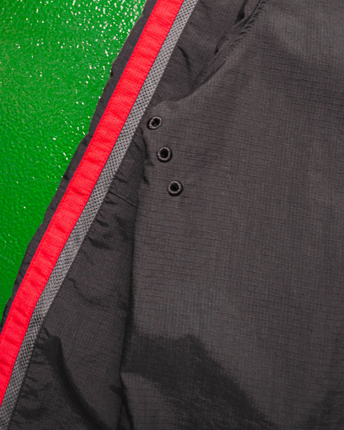 Spring 2002 Red Striped Zip Up Nylon Shirt (~L~)