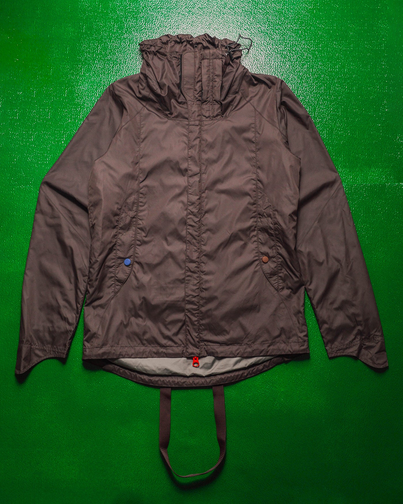 Packable Brown Panelled Nylon Jacket (M~L)