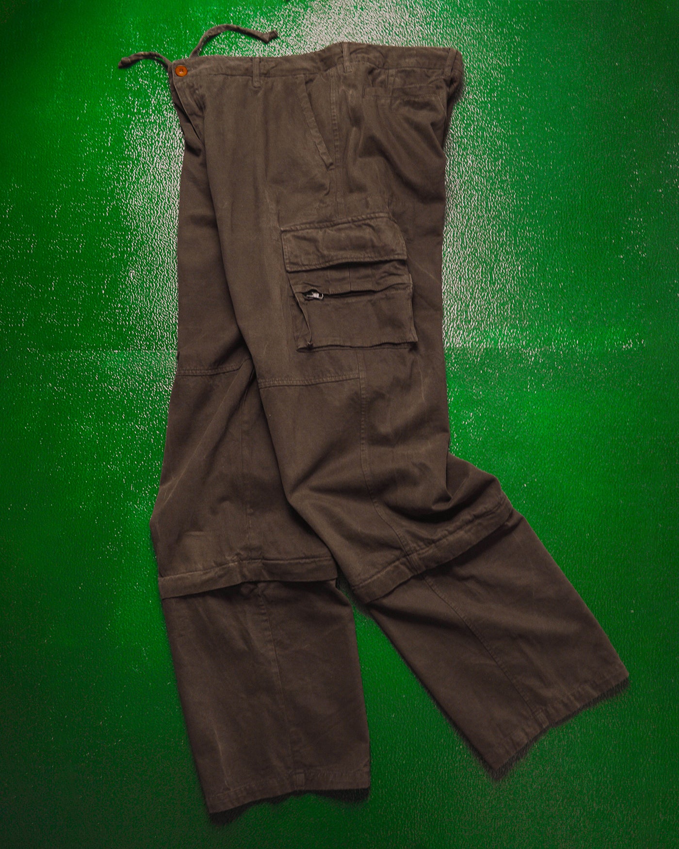 Convertible Deep Brown Cargo Pants (34~36)