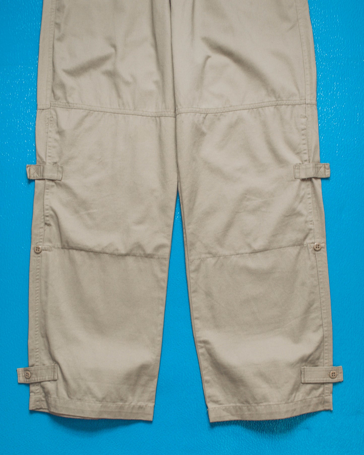 Beige Side Mesh Knee Pocket Cargo Pants (30~31)