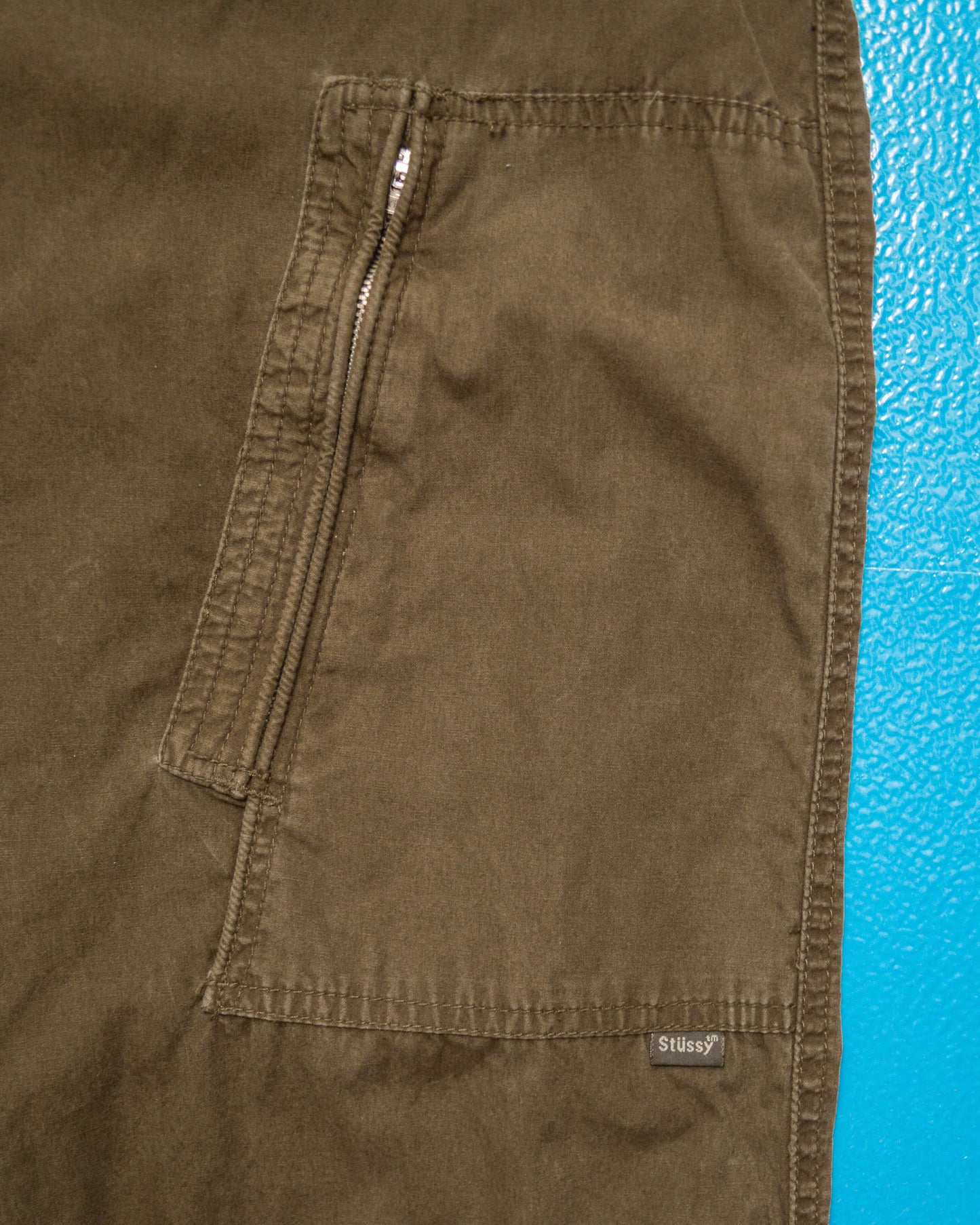 Brown Asymmetrical Patch Pocket Cargo Pants (32~34)