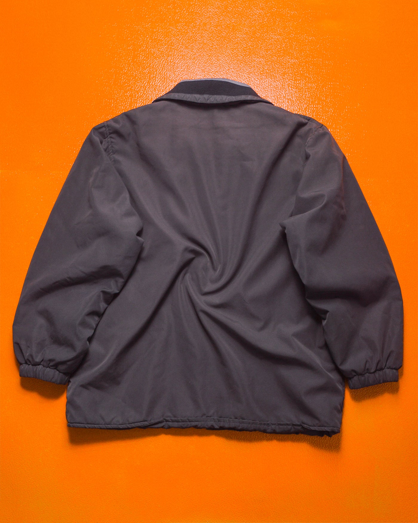90s Washed Black Grey Windbreaker Jacket (M)