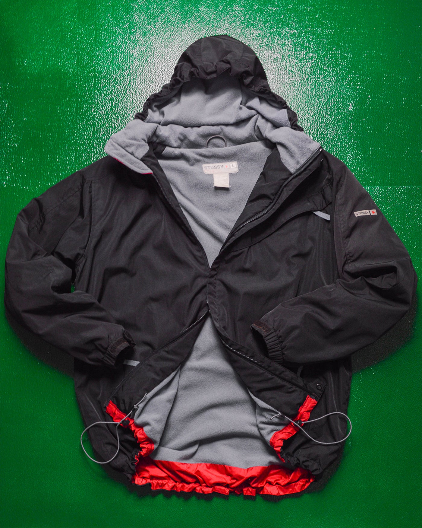 Fitness Play Logo Black Windbreaker Jacket (L)
