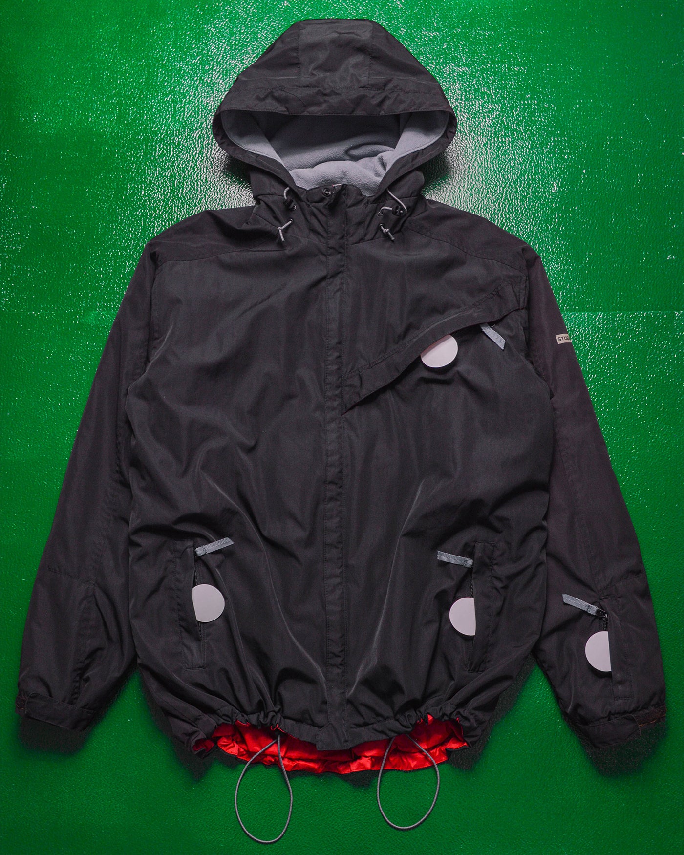 Fitness Play Logo Black Windbreaker Jacket (L)