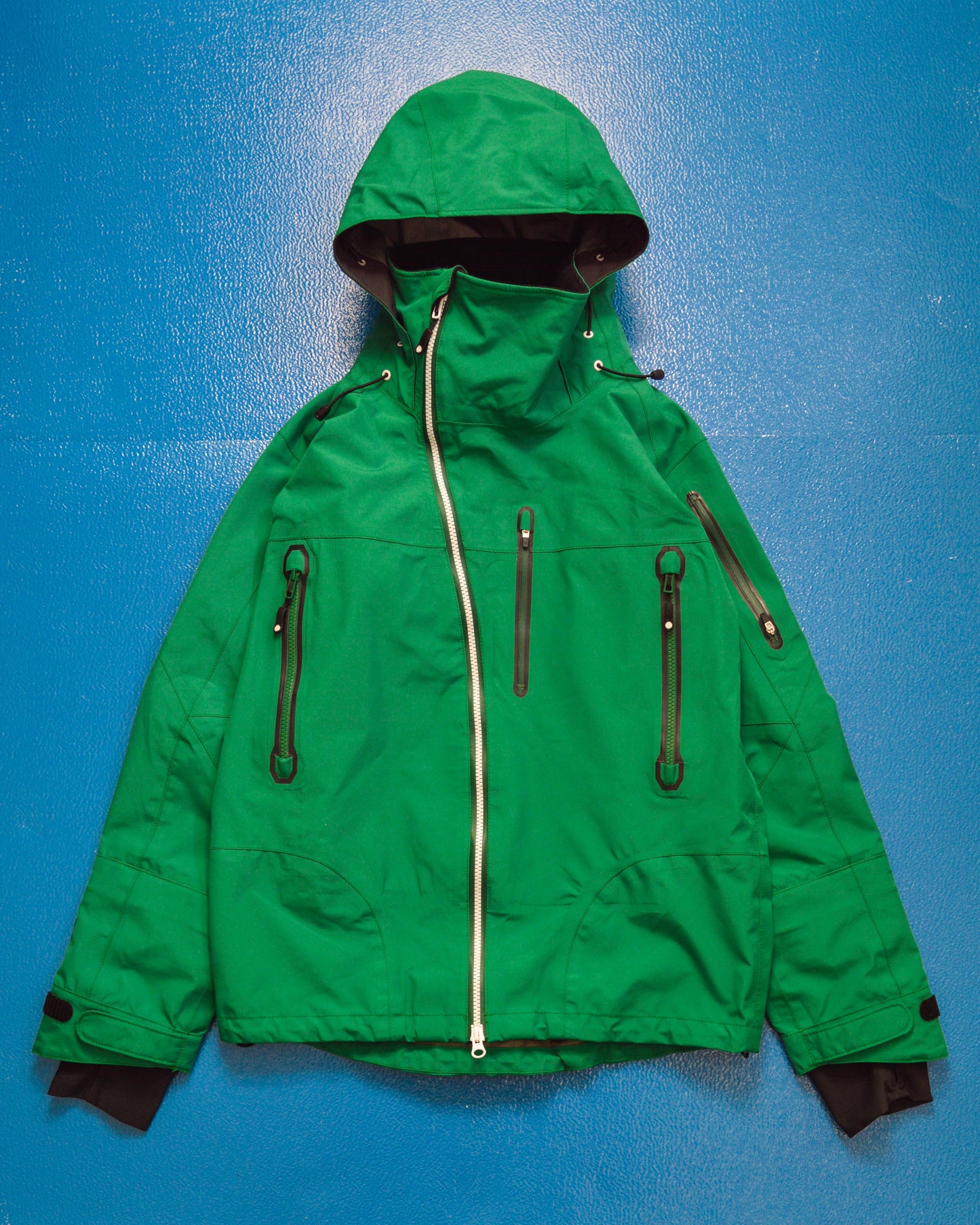 AFDICEGEAR A/W11 Green Asymmetrical Curved Zip Gore-tex Jacket (M~L)