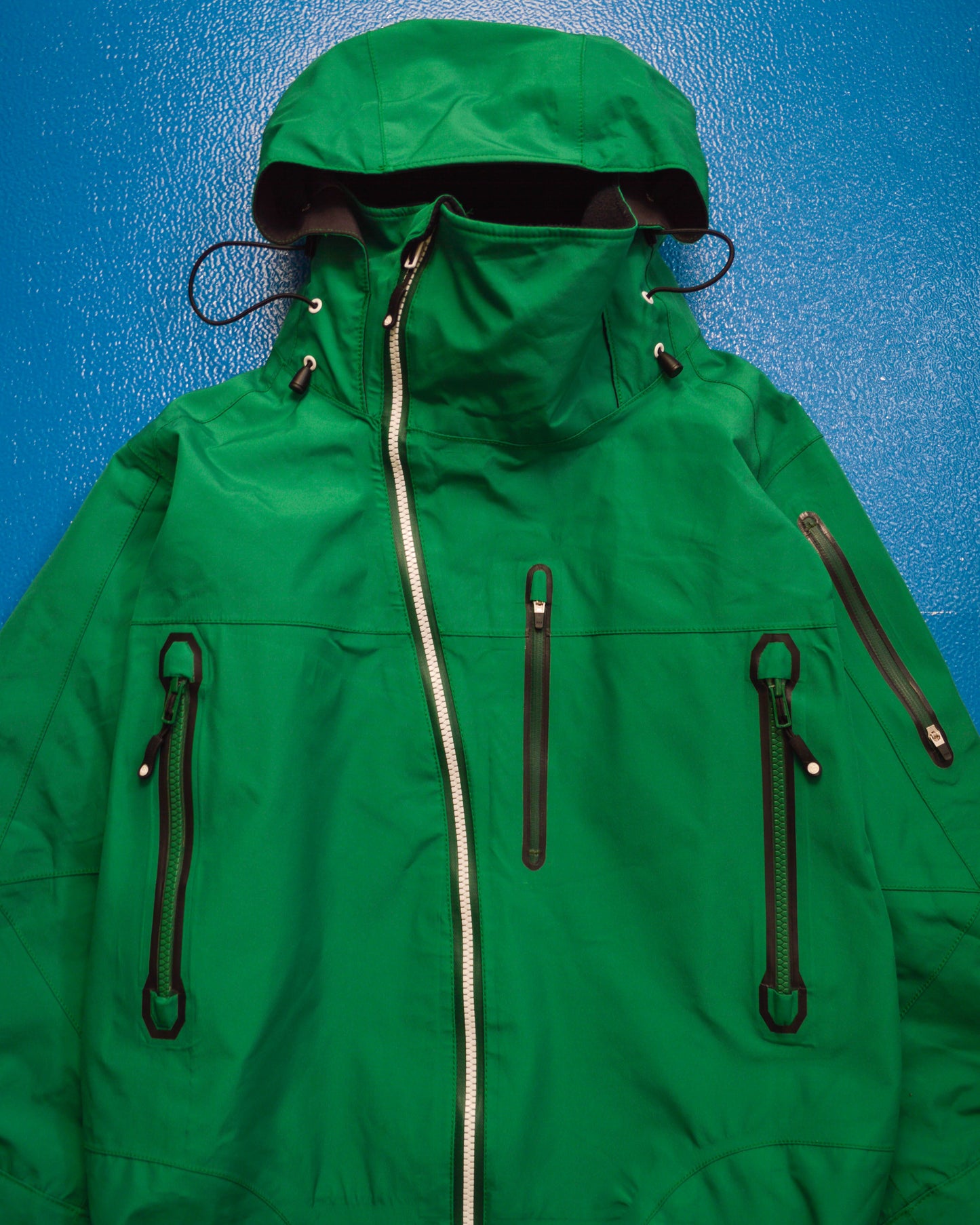 AFDICEGEAR A/W11 Green Asymmetrical Curved Zip Gore-tex Jacket (M~L)