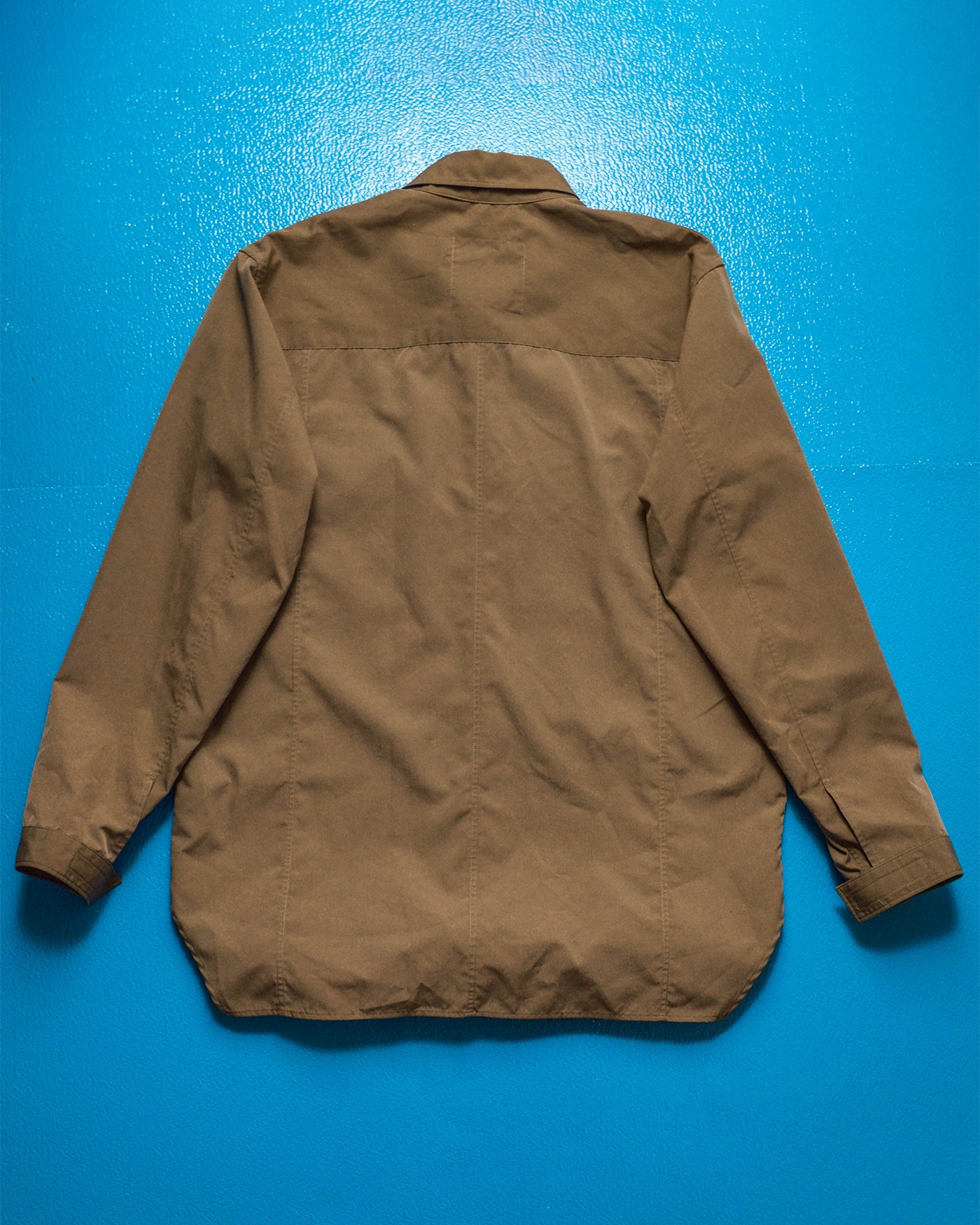 AW 1999 Ambivalence Brown / Green Minimal Mesh Lined Pocket Work Shirt (~S~)