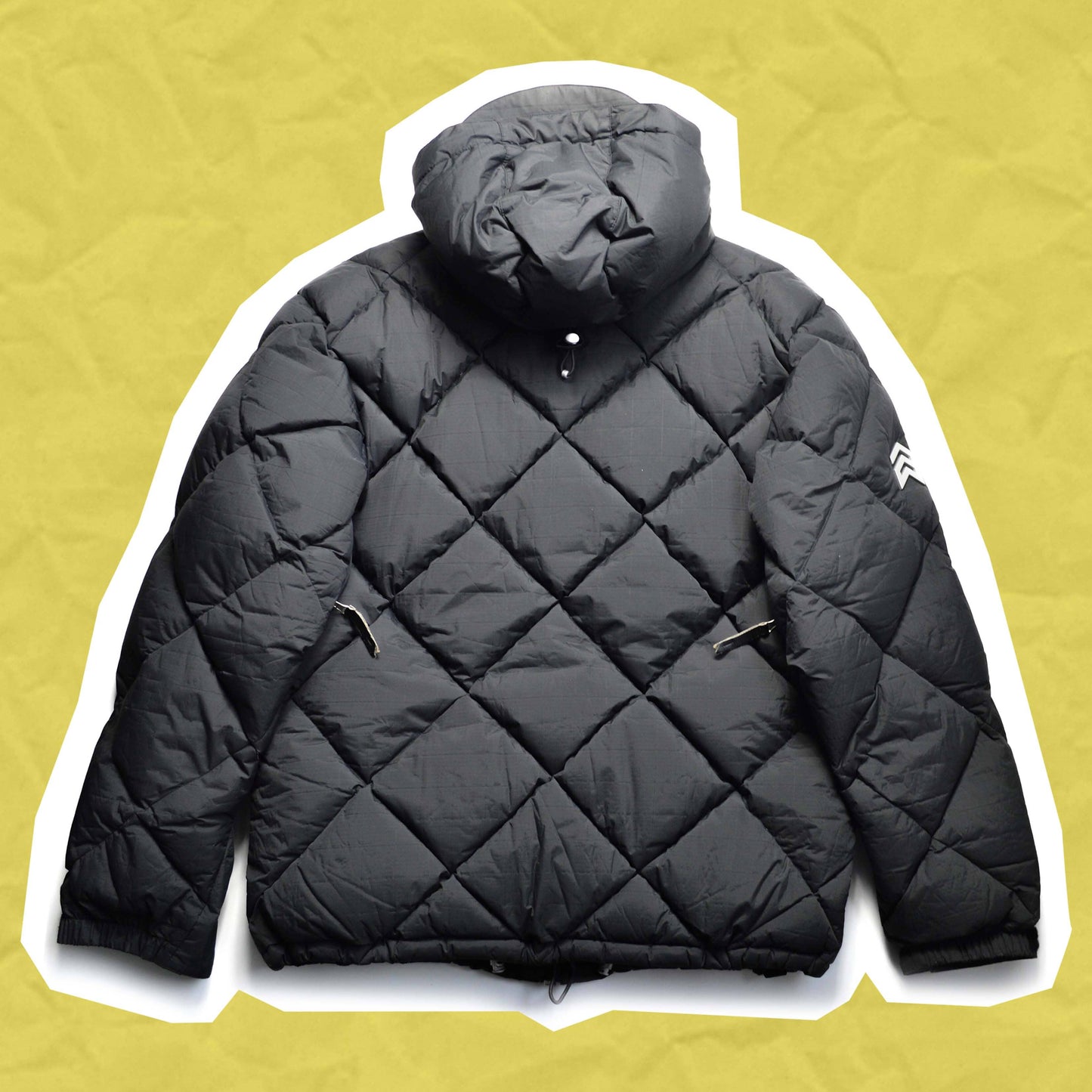 ANALOG Diamond Stitch Black Multi Pocket Puffer Jacket (L)