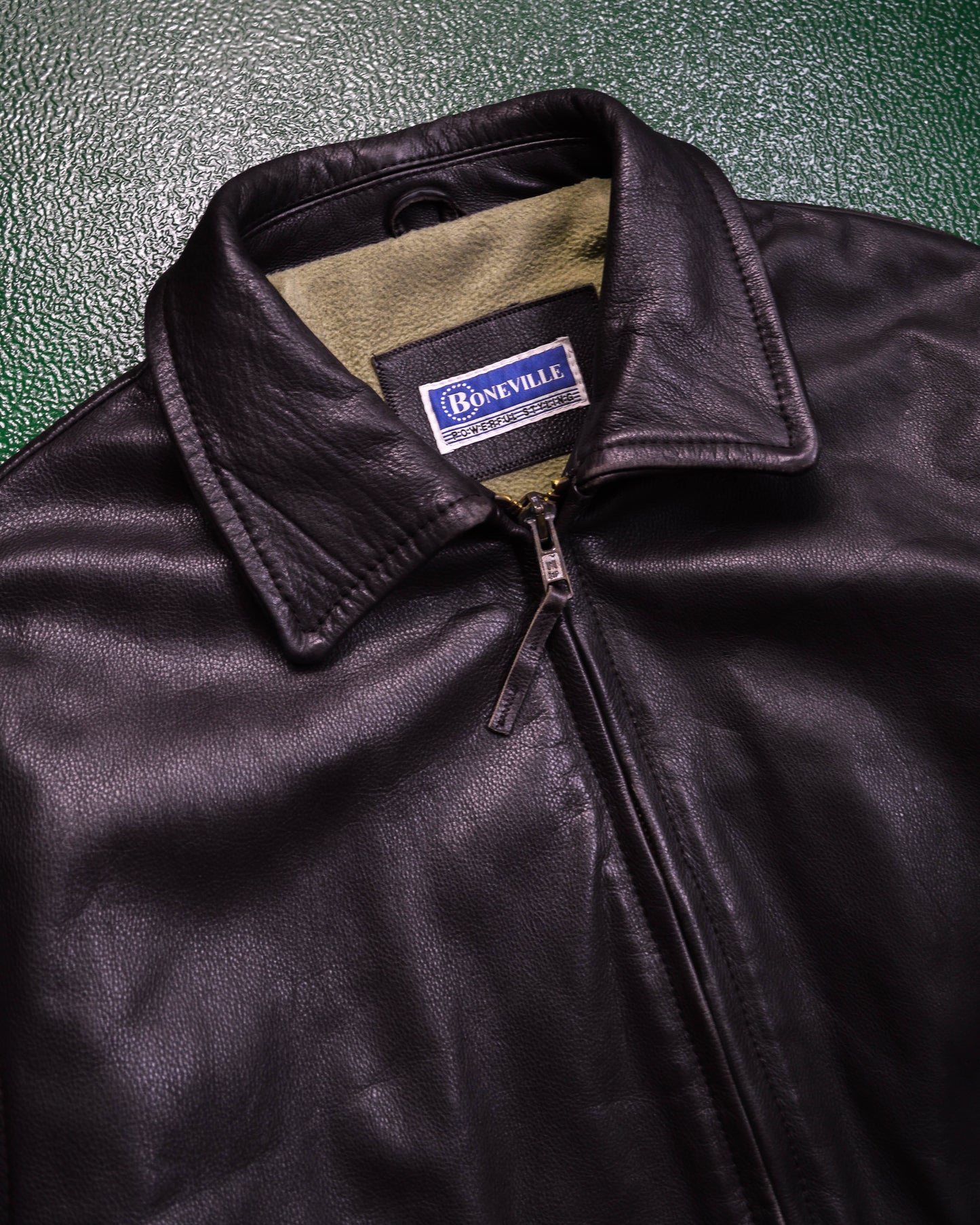 Boneville Deep Brown Heavy Leather Work Jacket (~L~)