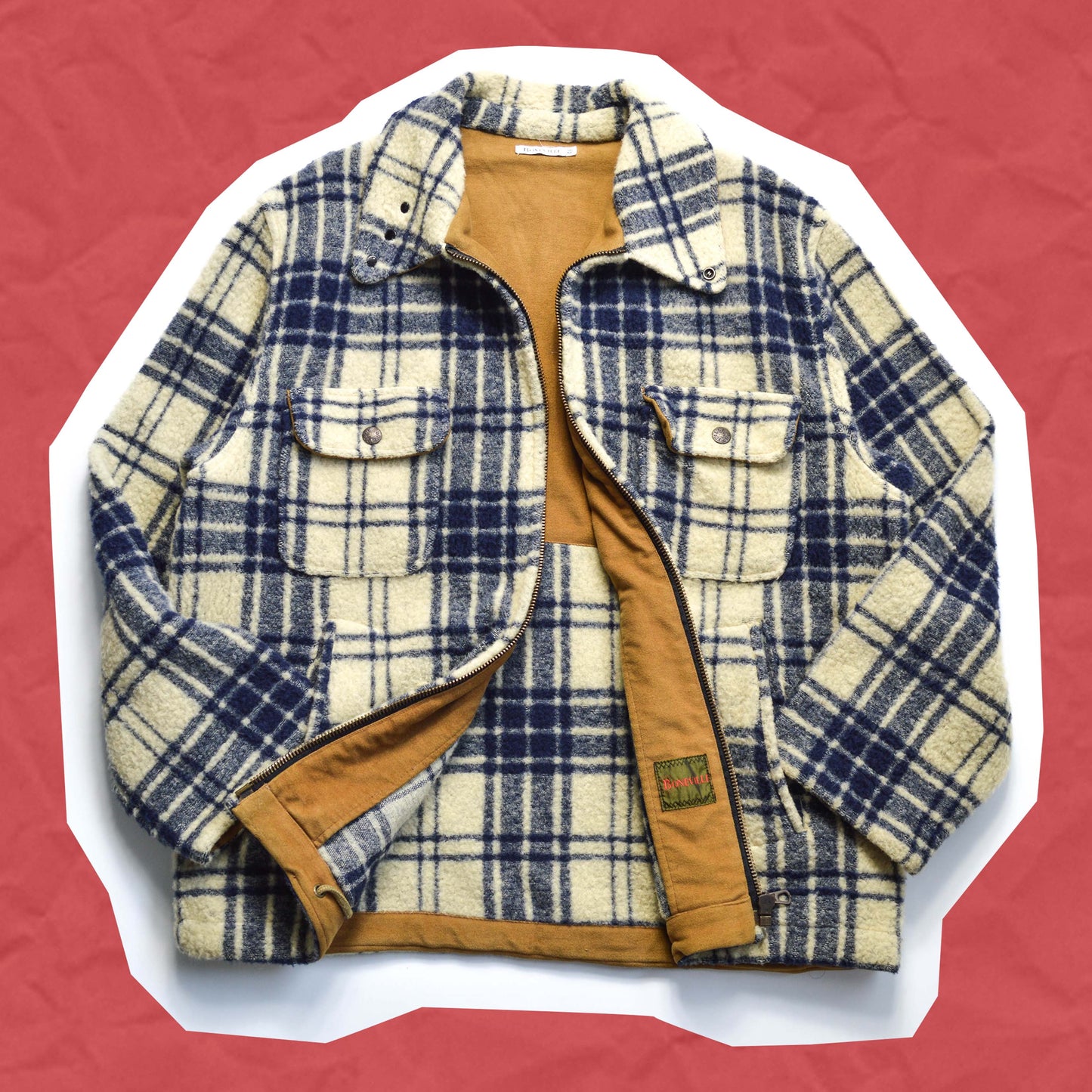 Boneville Plaid Wool Fleece Hunter Jacket (~L~)