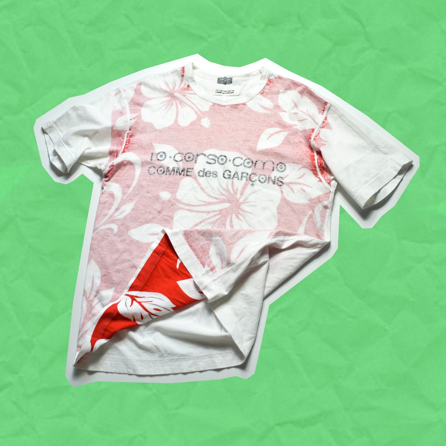 Comme Des Garçons Homme 10 Corso Como 2001 Interior Floral Logo T-shirt (~M~)