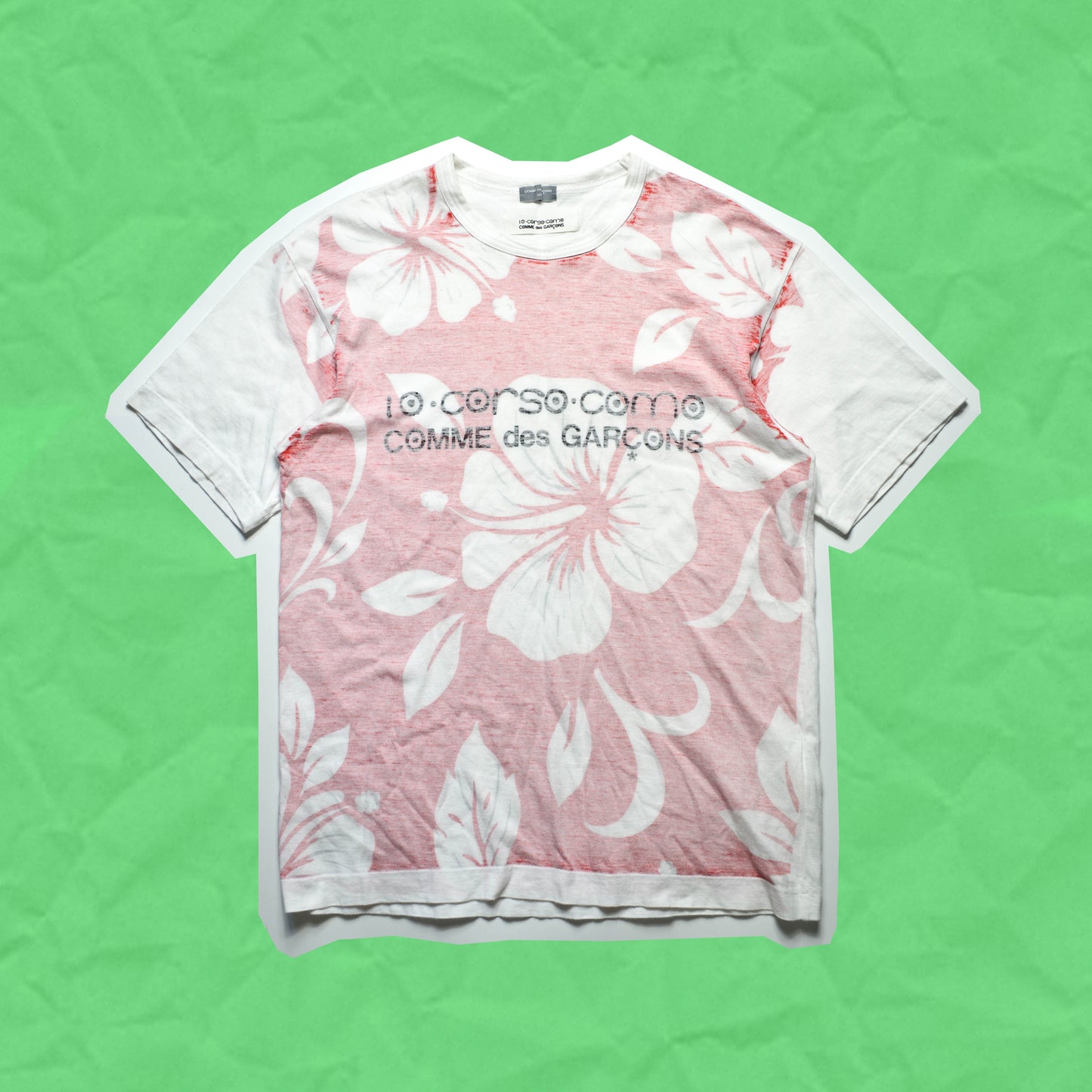 Comme Des Garçons Homme 10 Corso Como 2001 Interior Floral Logo T-shirt (~M~)