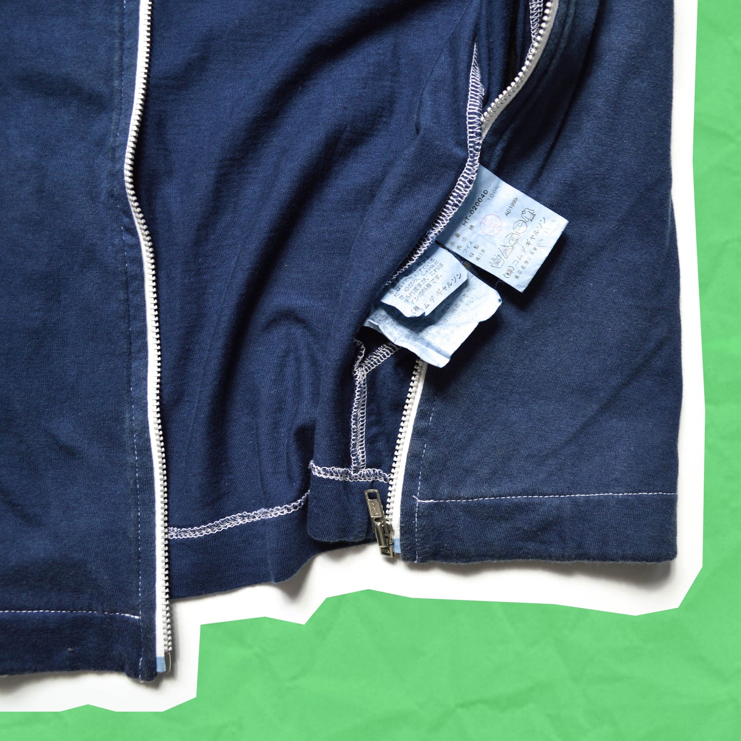 Comme Des Garçons Homme 1999 Object Dyed Navy Zip Up (~M~)