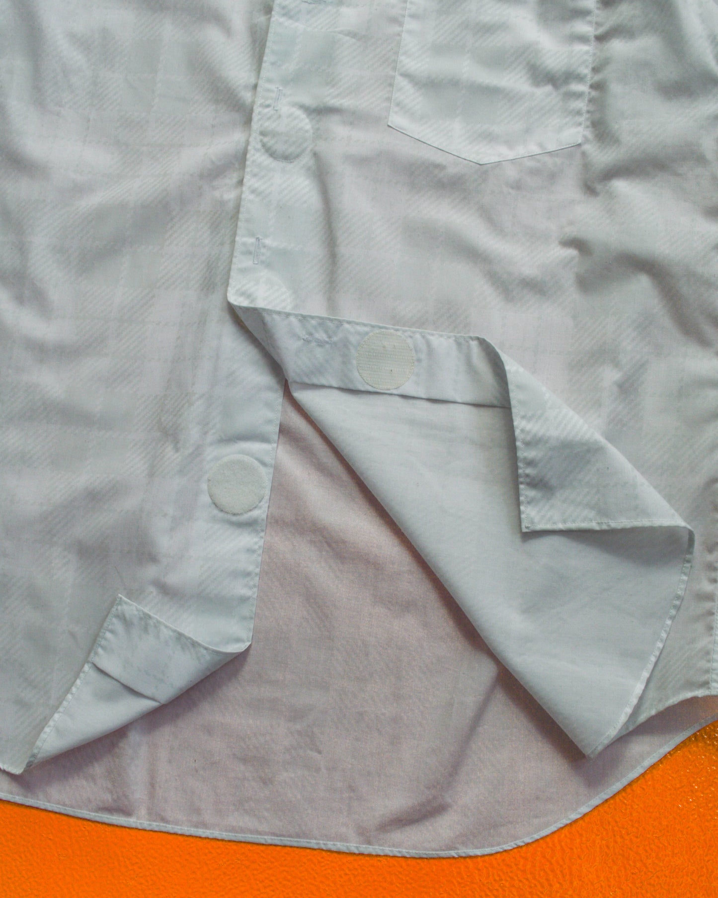 Comme Des Garçons Homme 2001 Subtle Tonal Plaid Velcro Closure Shirt (~L~)