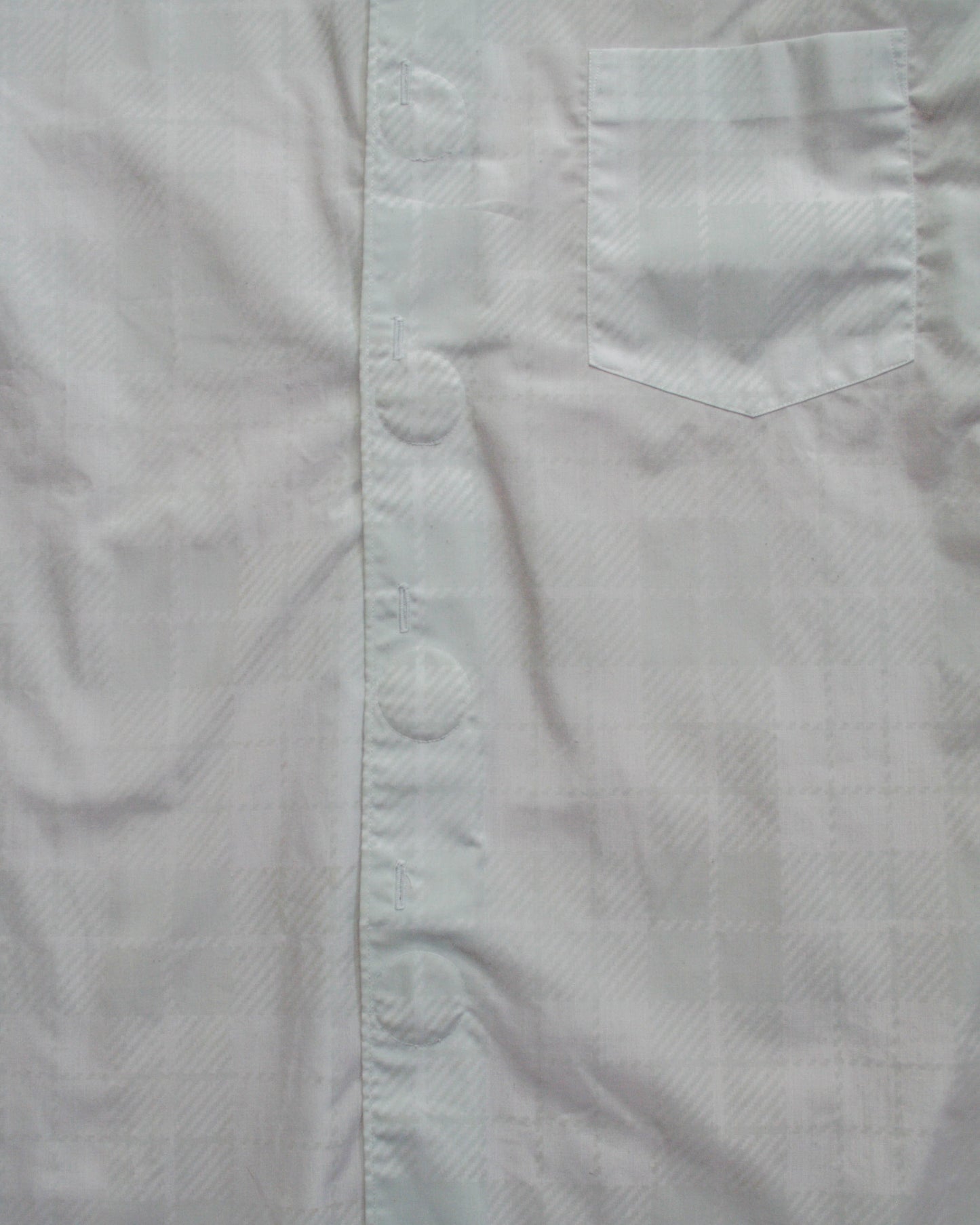 Comme Des Garçons Homme 2001 Subtle Tonal Plaid Velcro Closure Shirt (~L~)
