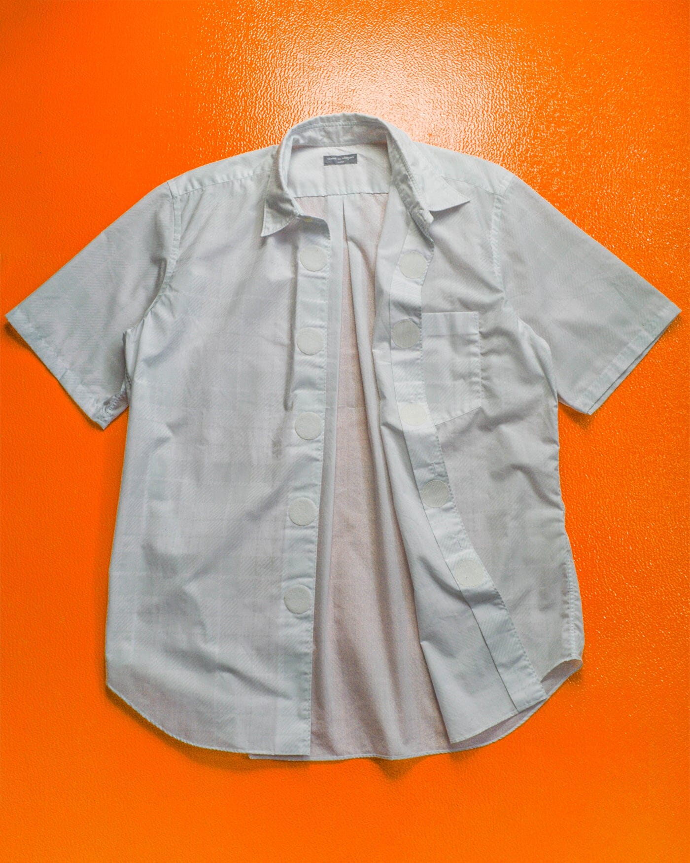 Comme Des Garçons Homme 2001 Subtle Tonal Plaid Velcro Closure Shirt (~L~)