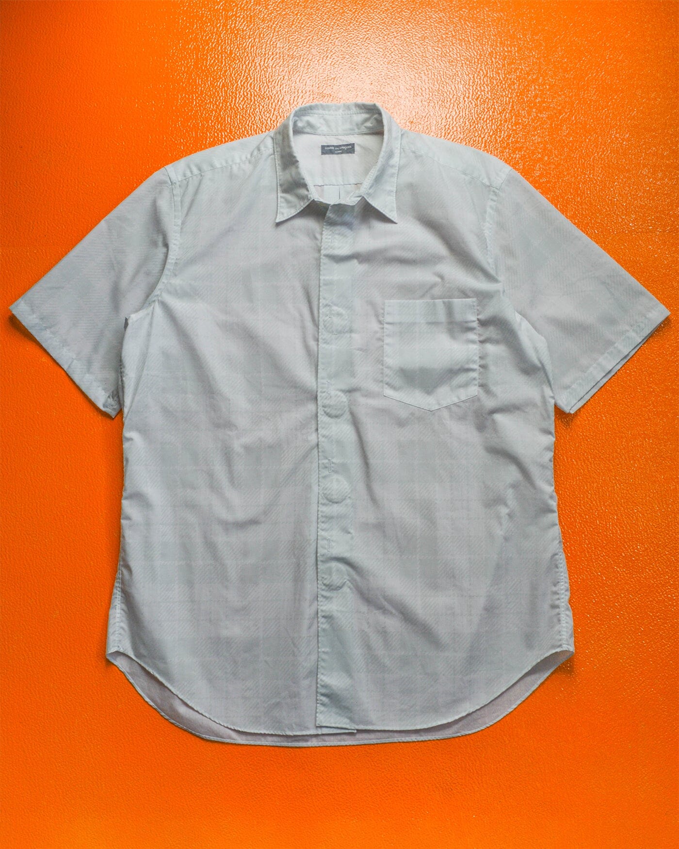 Comme Des Garçons Homme 2001 Subtle Tonal Plaid Velcro Closure Shirt (~L~)