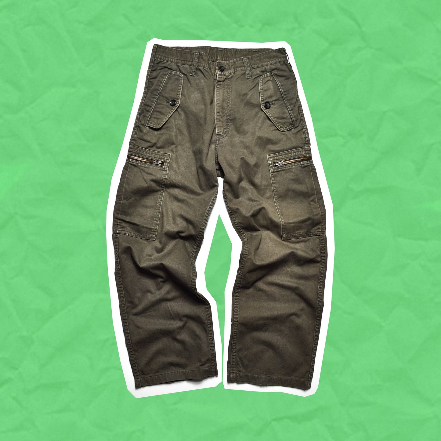Comme Des Garçons Homme 2007 Mud Grey Cargo Pants (SS)