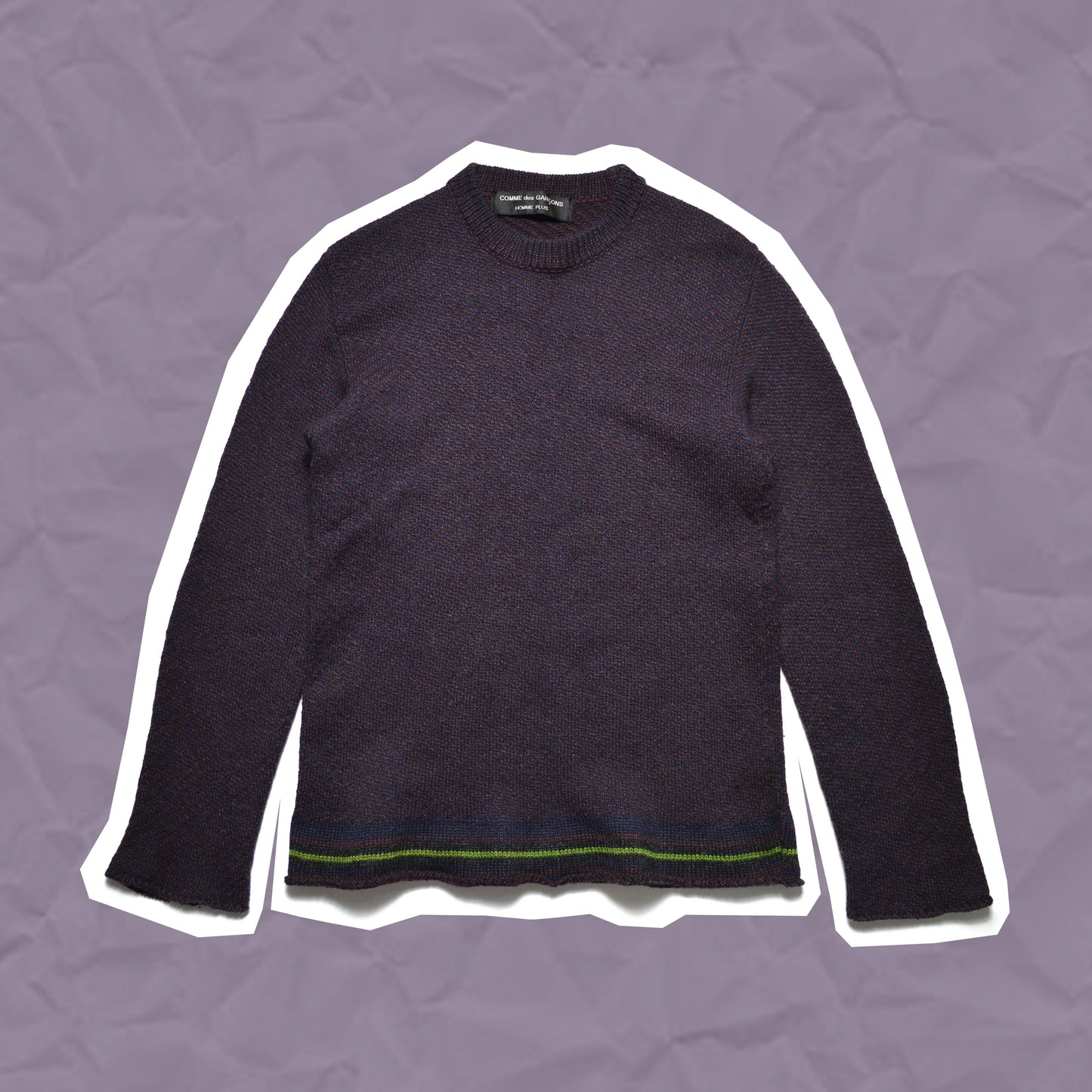 Comme Des Garçons Homme A/W 1997 Diagonal Striped Knit Jumper (~M~)
