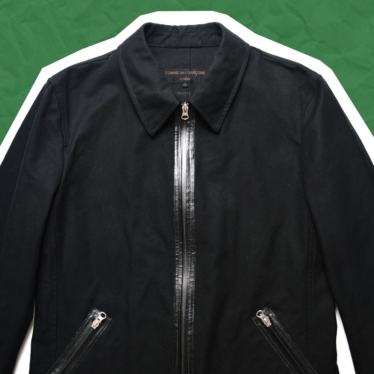 Comme Des Garçons Homme Comme des Garcons Homme 2003 Laminated Zippers Jacket (~M~)