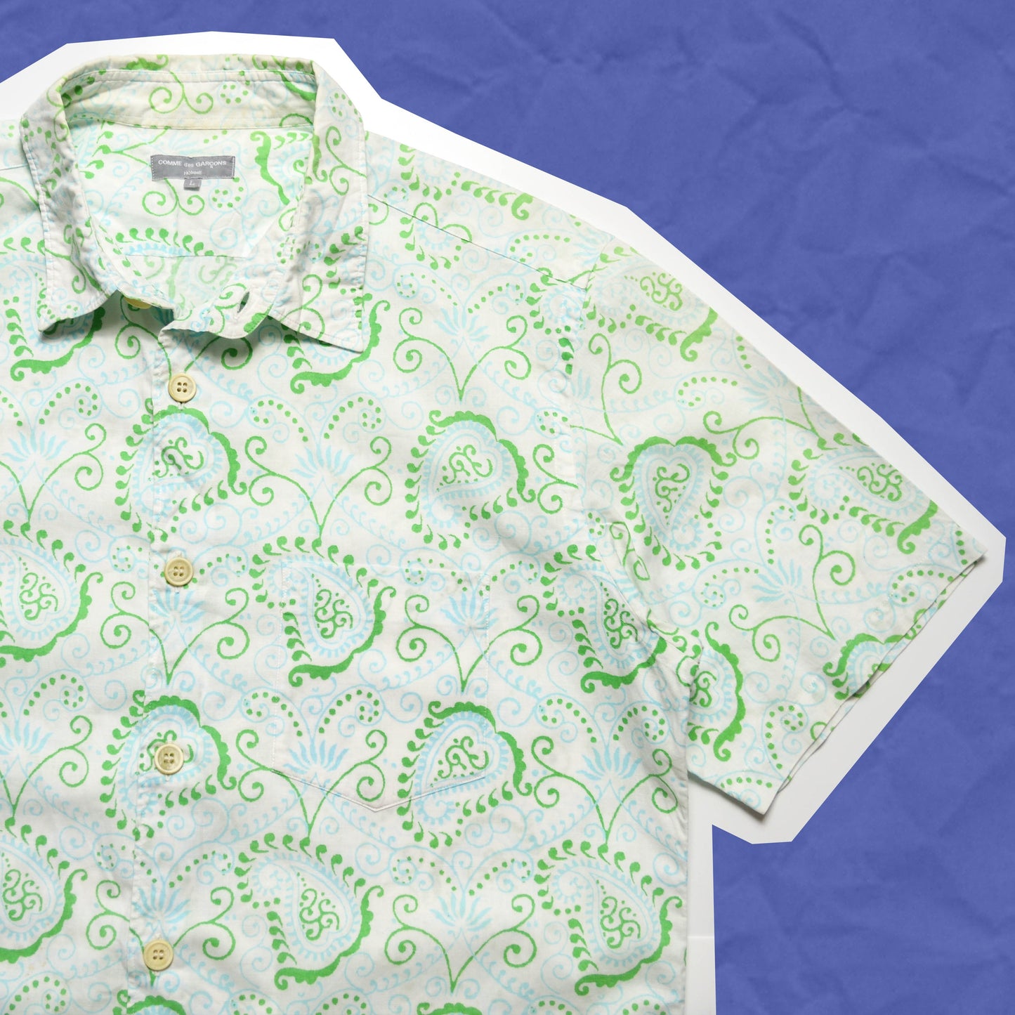 Comme Des Garçons Homme Paisley Print Shirt (L)