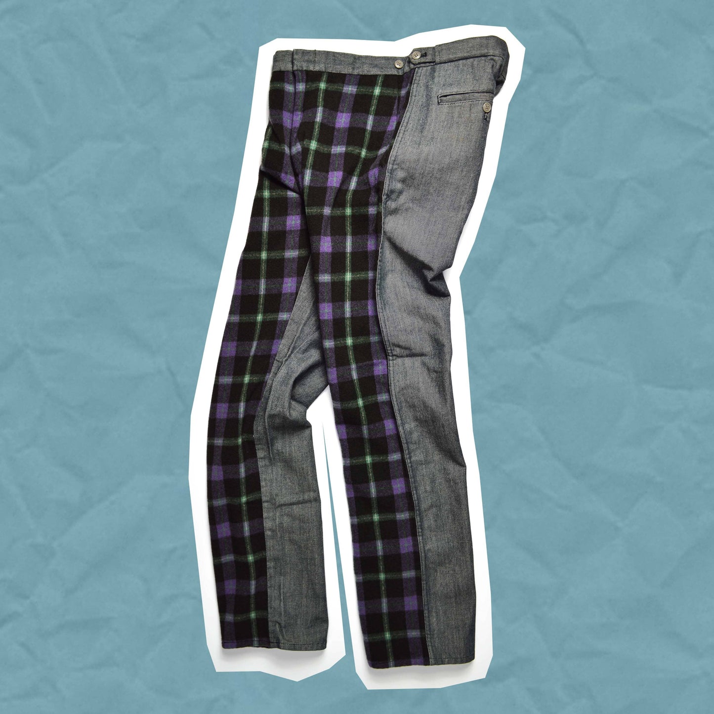 Comme Des Garçons Homme Plus 2000 Plaid Front Split Jeans (~32~)