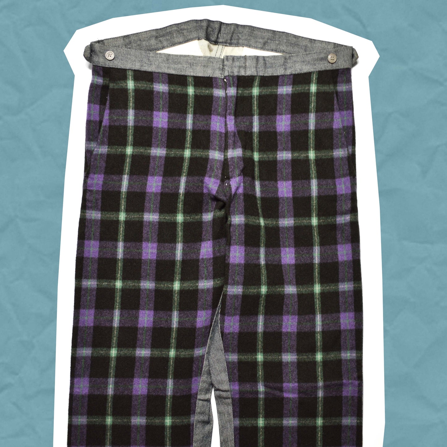 Comme Des Garçons Homme Plus 2000 Plaid Front Split Jeans (~32~)
